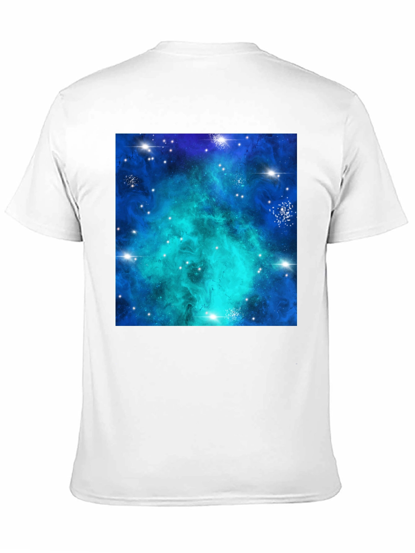 Galaxy Nebula Print Black T-Shirt
