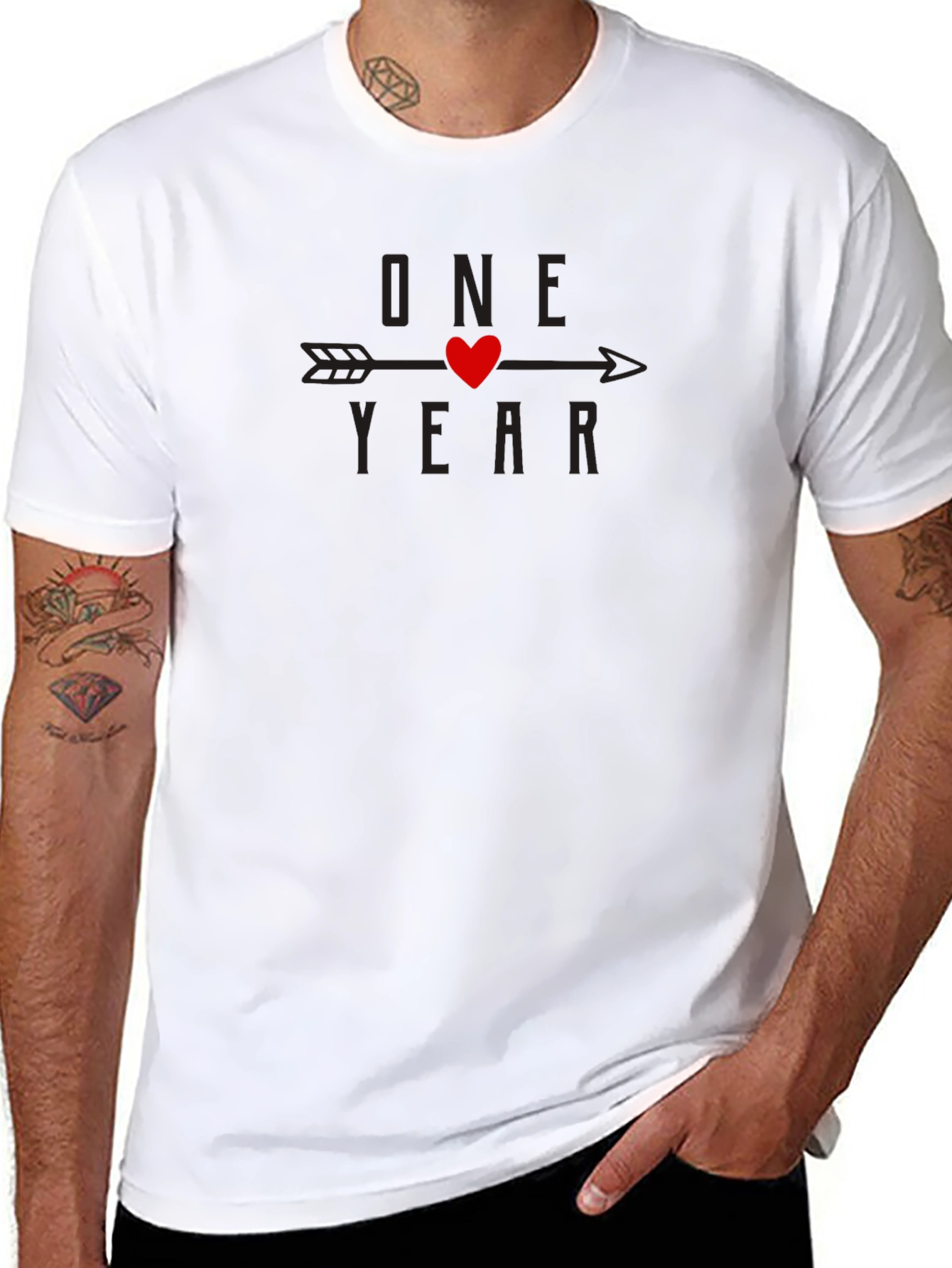 One Year Anniversary Arrow Heart T-Shirt