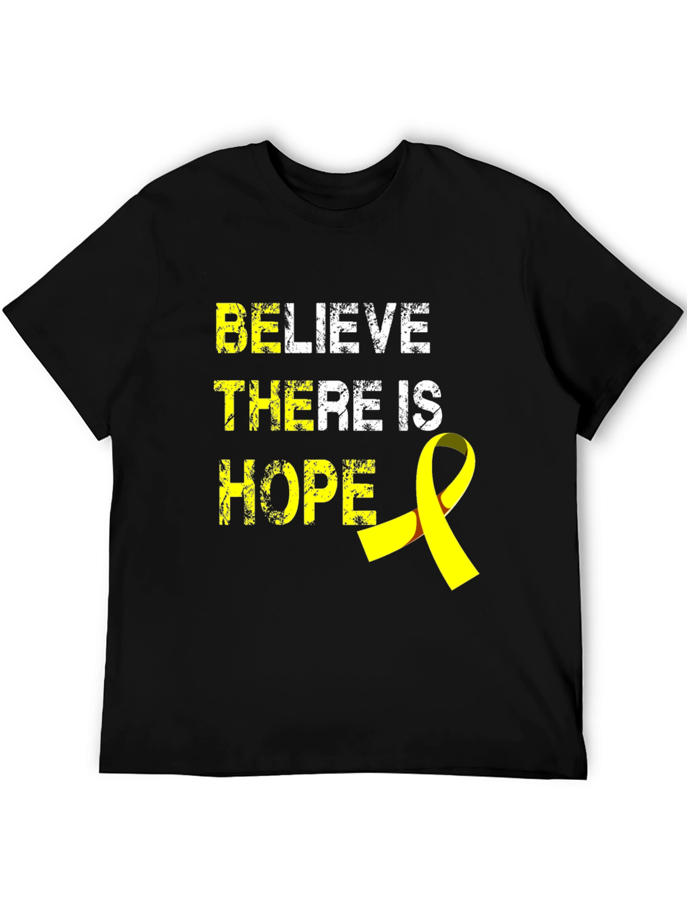Believe There Is Hope T-Shirt - Yellow Ribbon