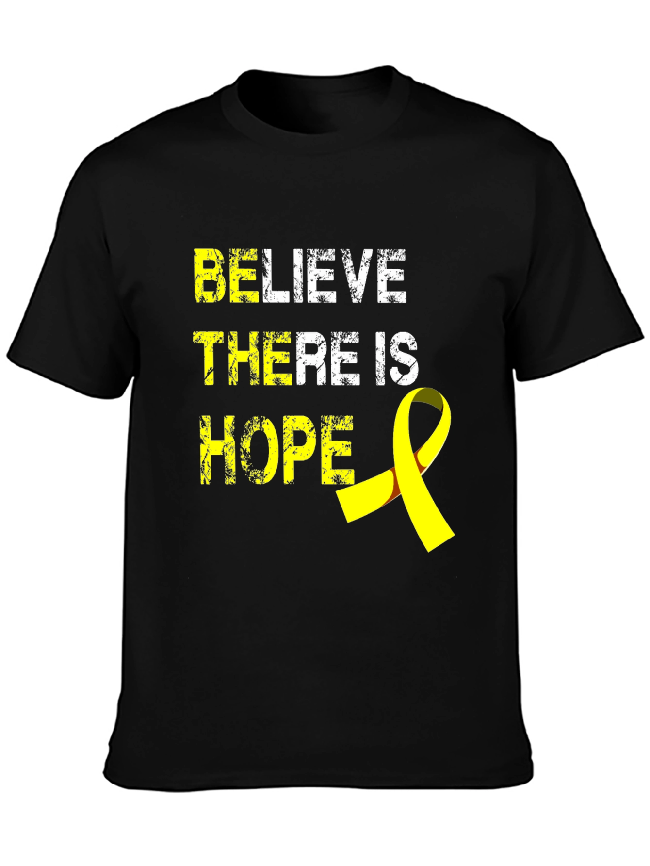 Believe There Is Hope T-Shirt - Yellow Ribbon