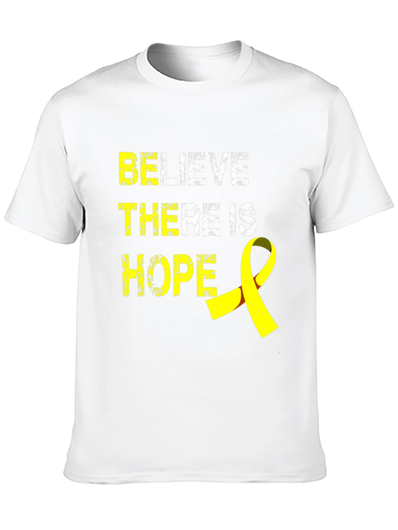 Believe There Is Hope T-Shirt - Yellow Ribbon