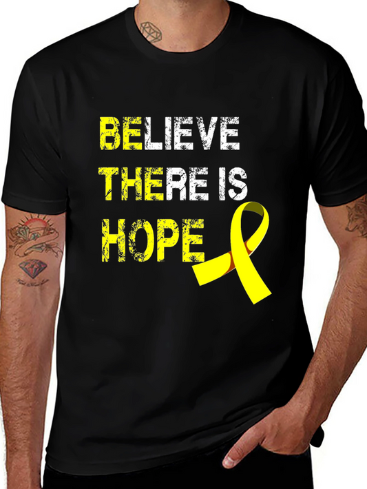 Believe There Is Hope T-Shirt - Yellow Ribbon