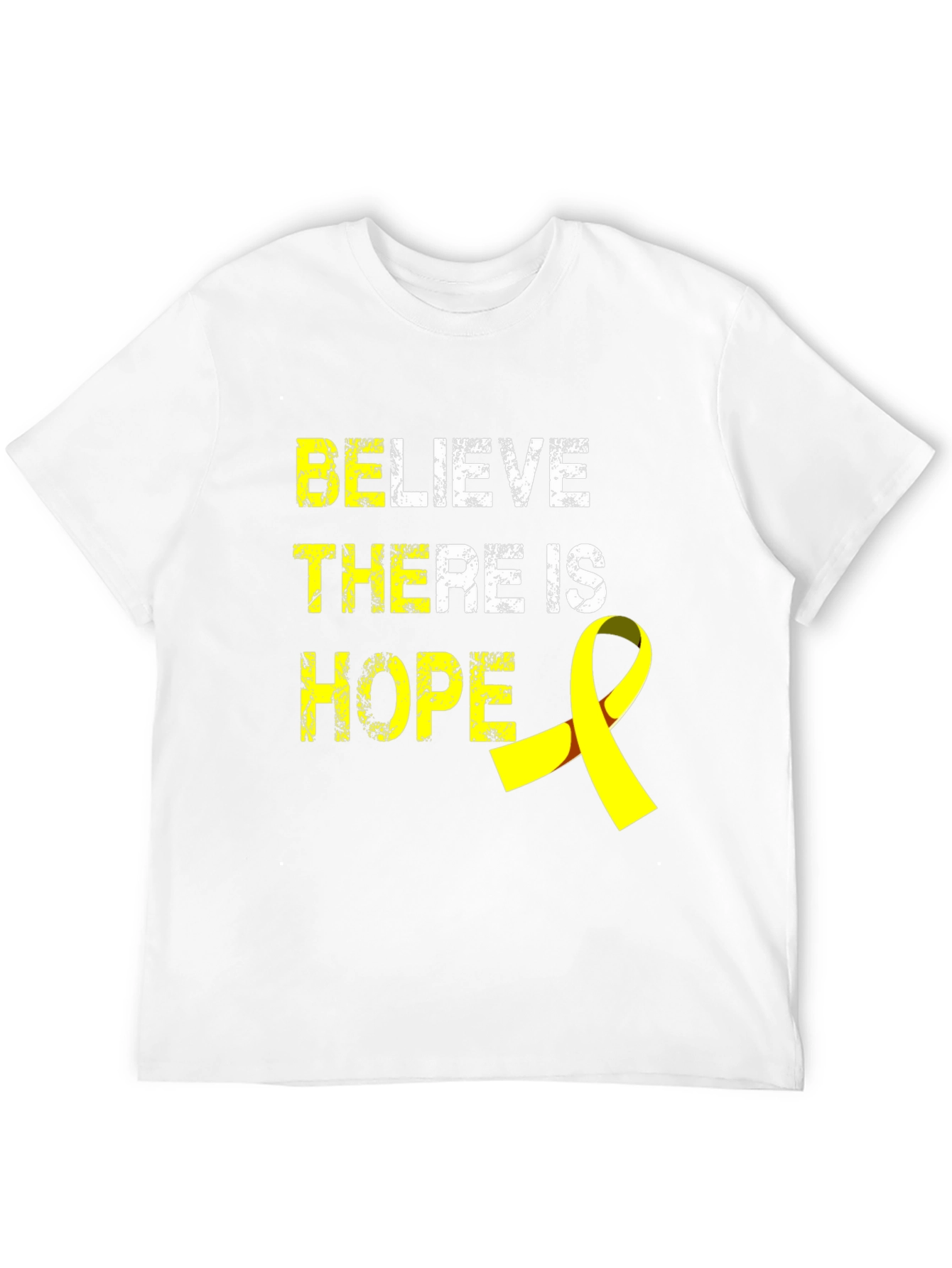 Believe There Is Hope T-Shirt - Yellow Ribbon