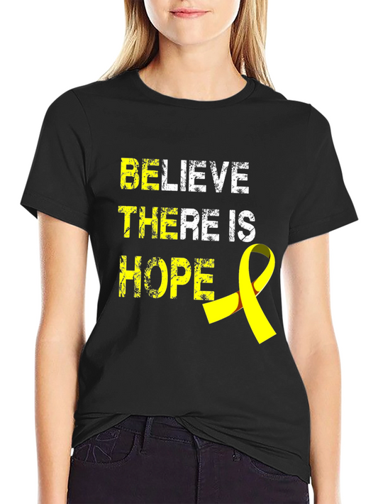 Believe There Is Hope T-Shirt - Yellow Ribbon