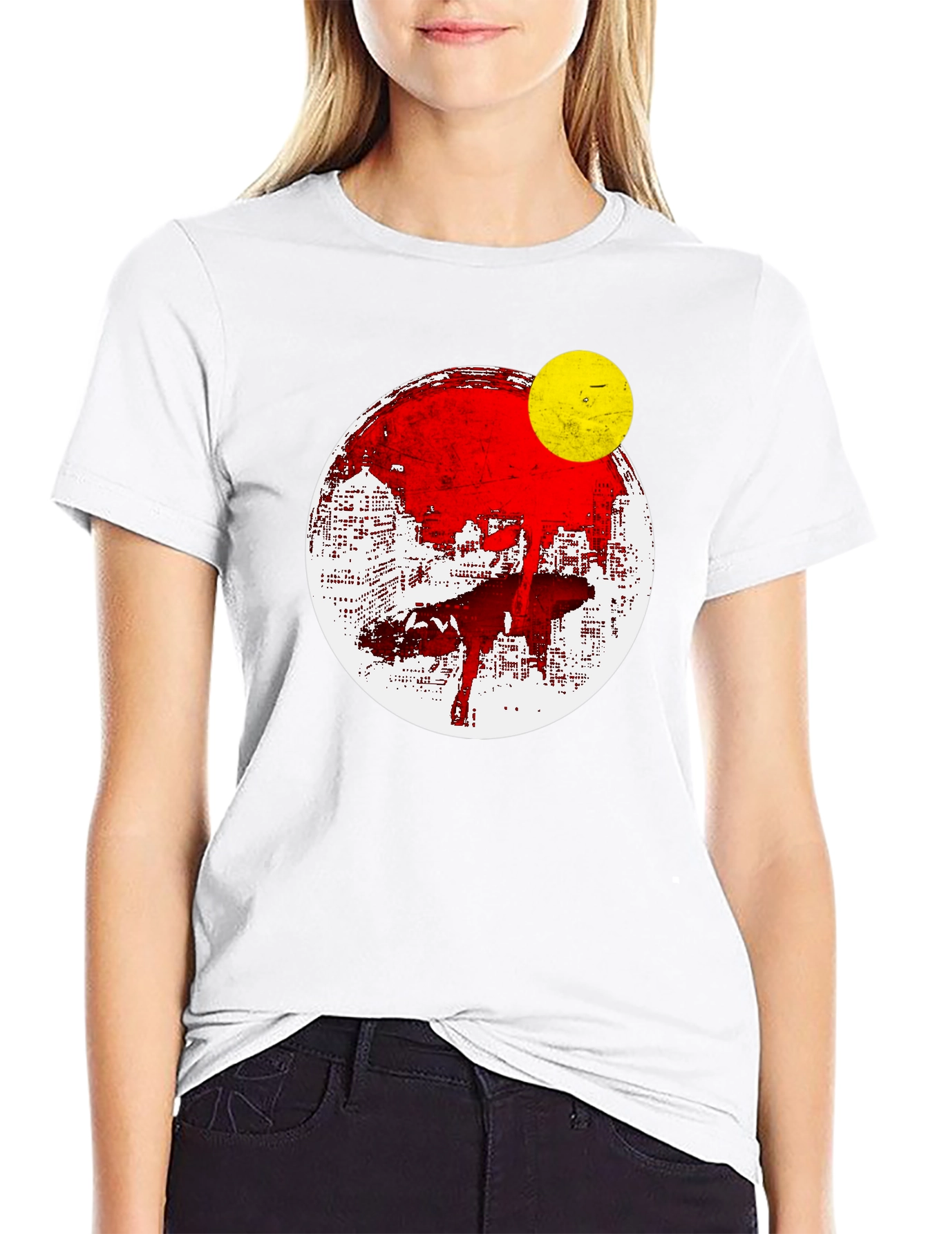 Abstract Graphic Print Mens T-Shirt