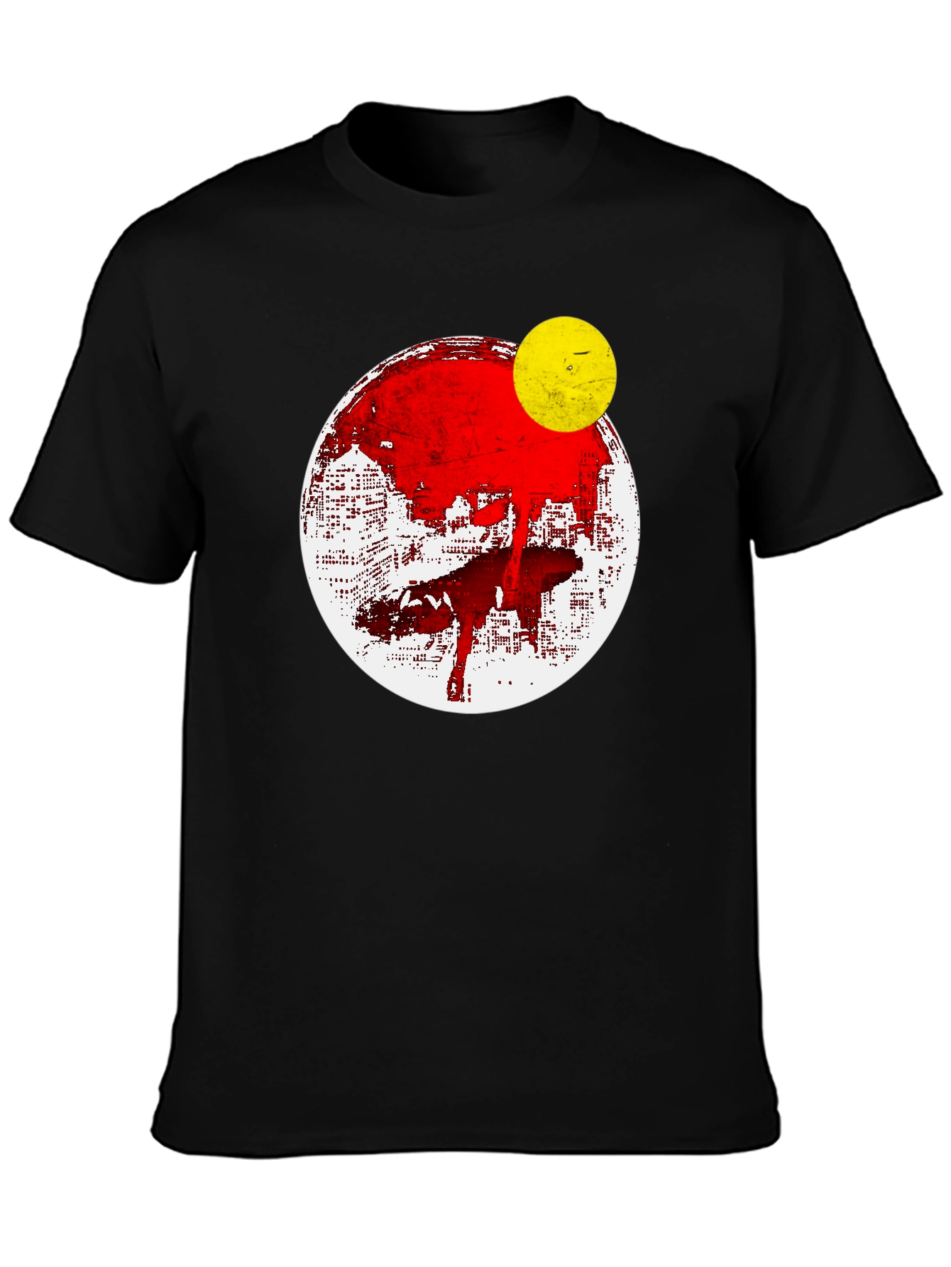 Abstract Graphic Print Mens T-Shirt