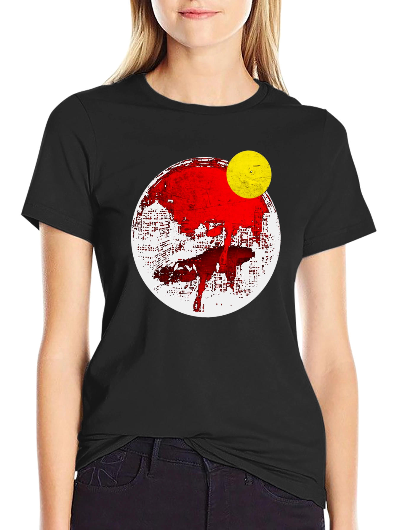 Abstract Graphic Print Mens T-Shirt