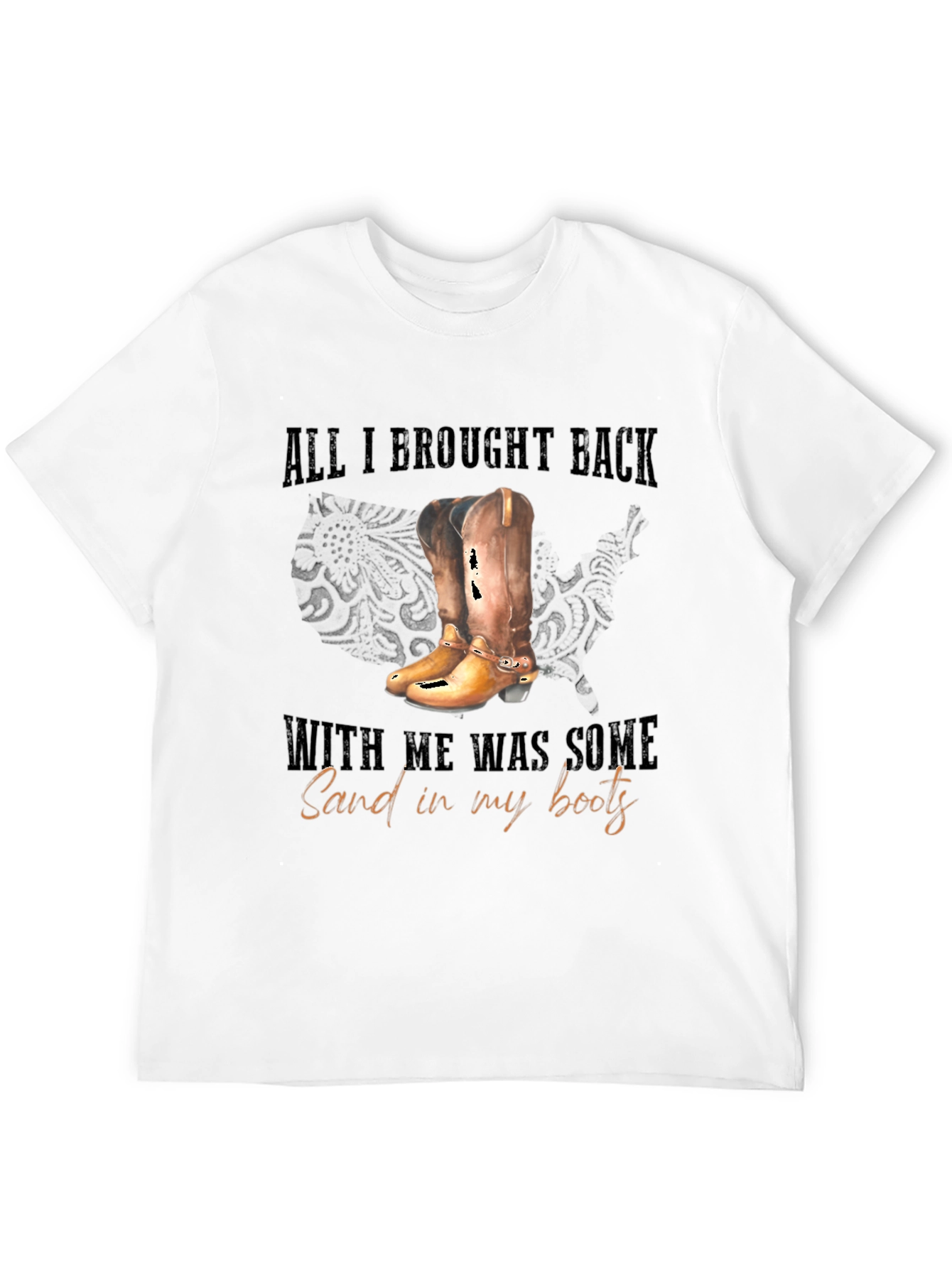 Sand In My Boots Black Graphic Tee