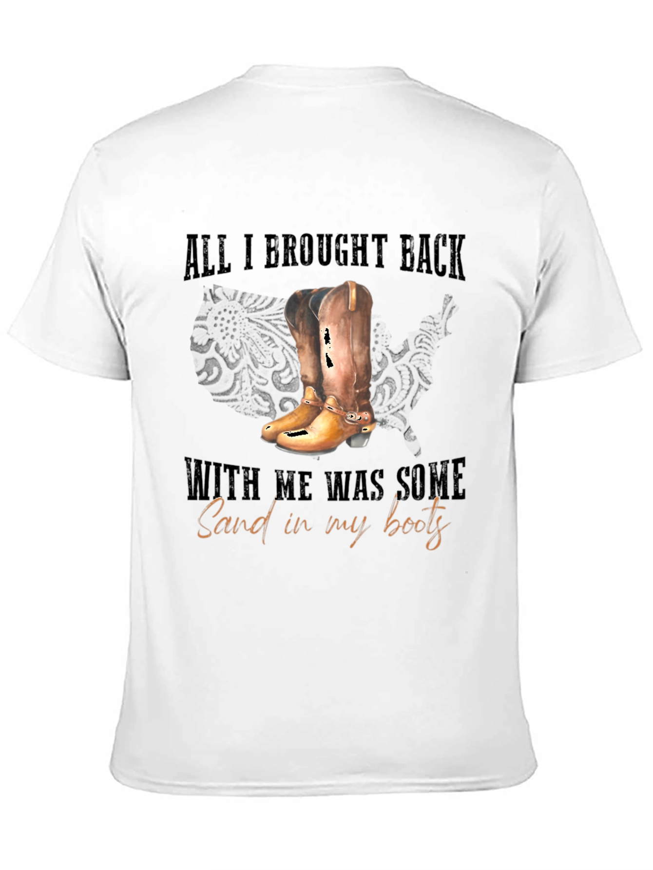 Sand In My Boots Black Graphic Tee