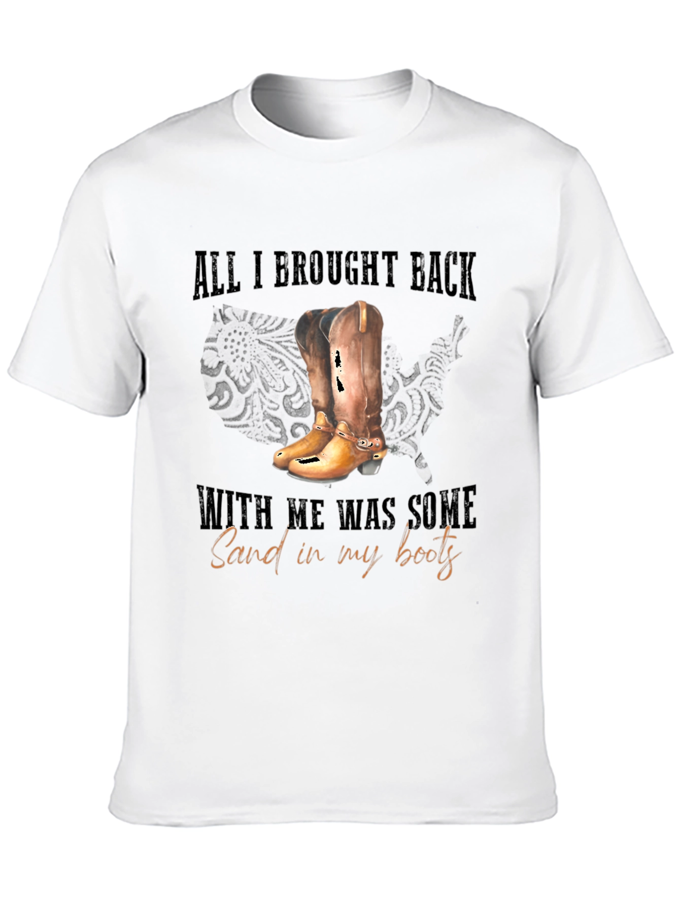 Sand In My Boots Black Graphic Tee