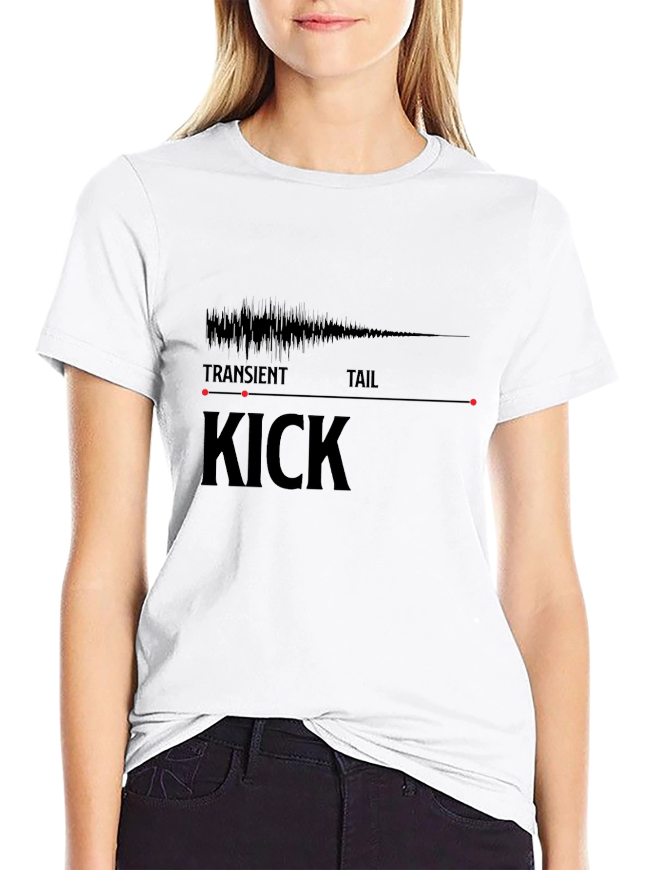 Kick Drum Waveform T-Shirt - Music Producer Tee