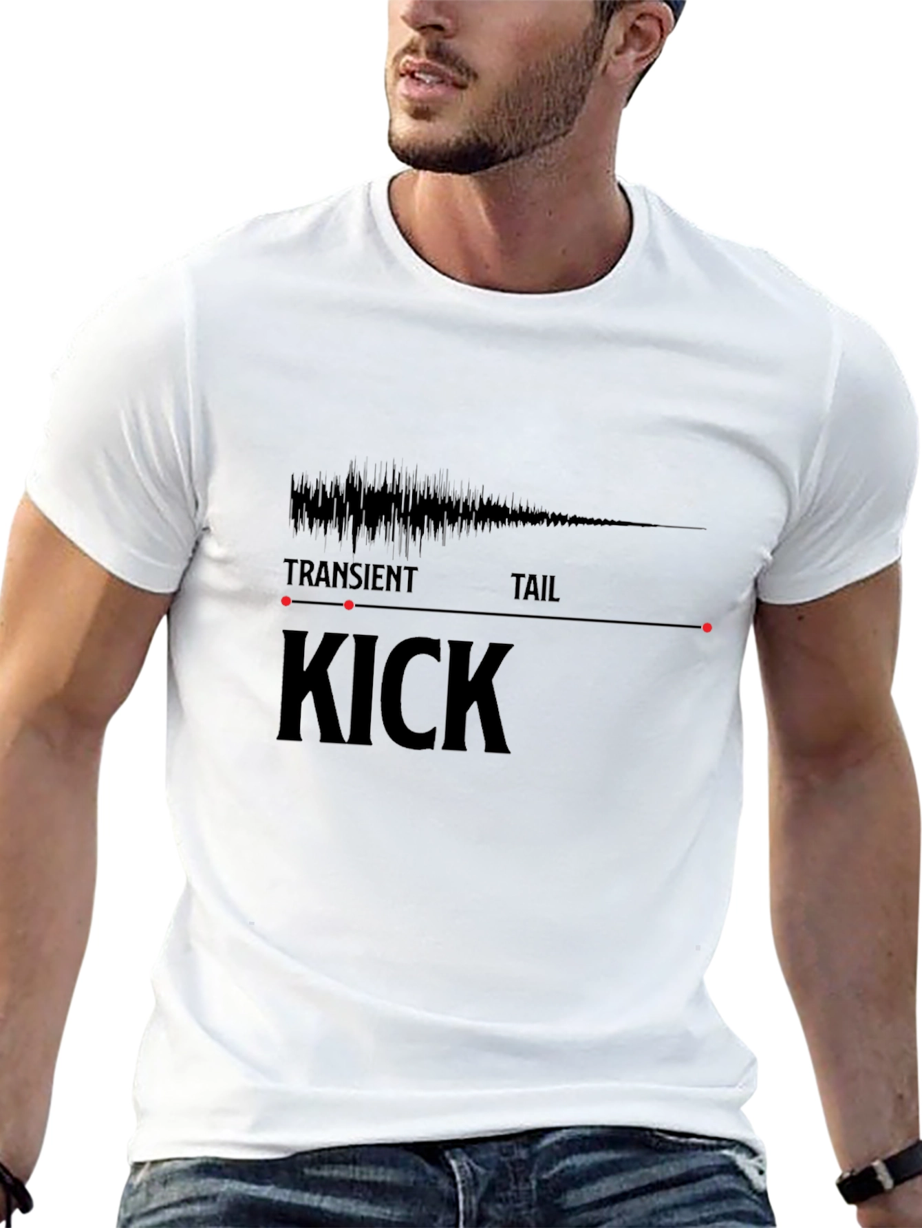 Kick Drum Waveform T-Shirt - Music Producer Tee