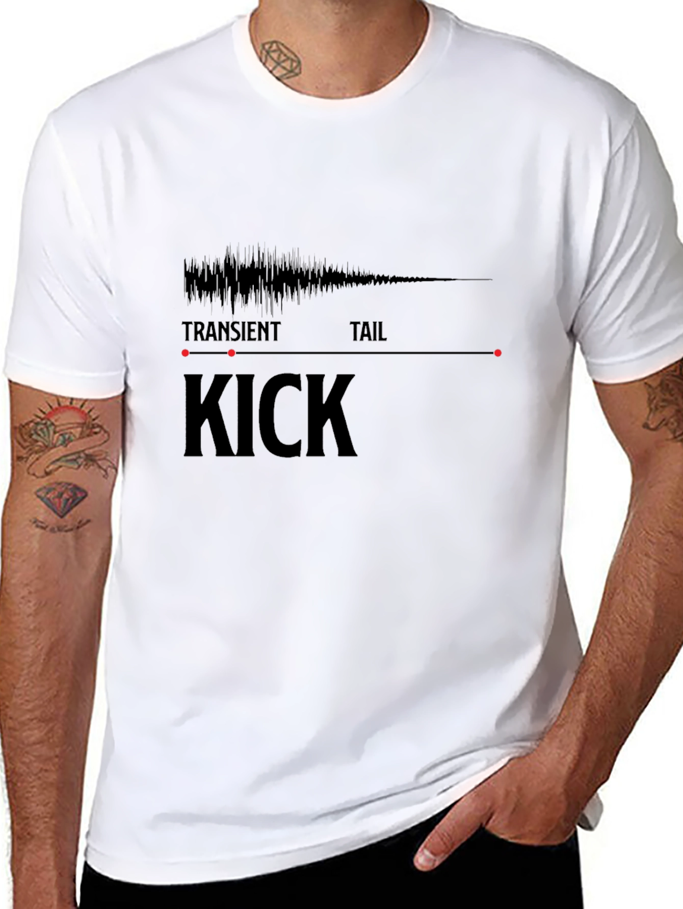 Kick Drum Waveform T-Shirt - Music Producer Tee