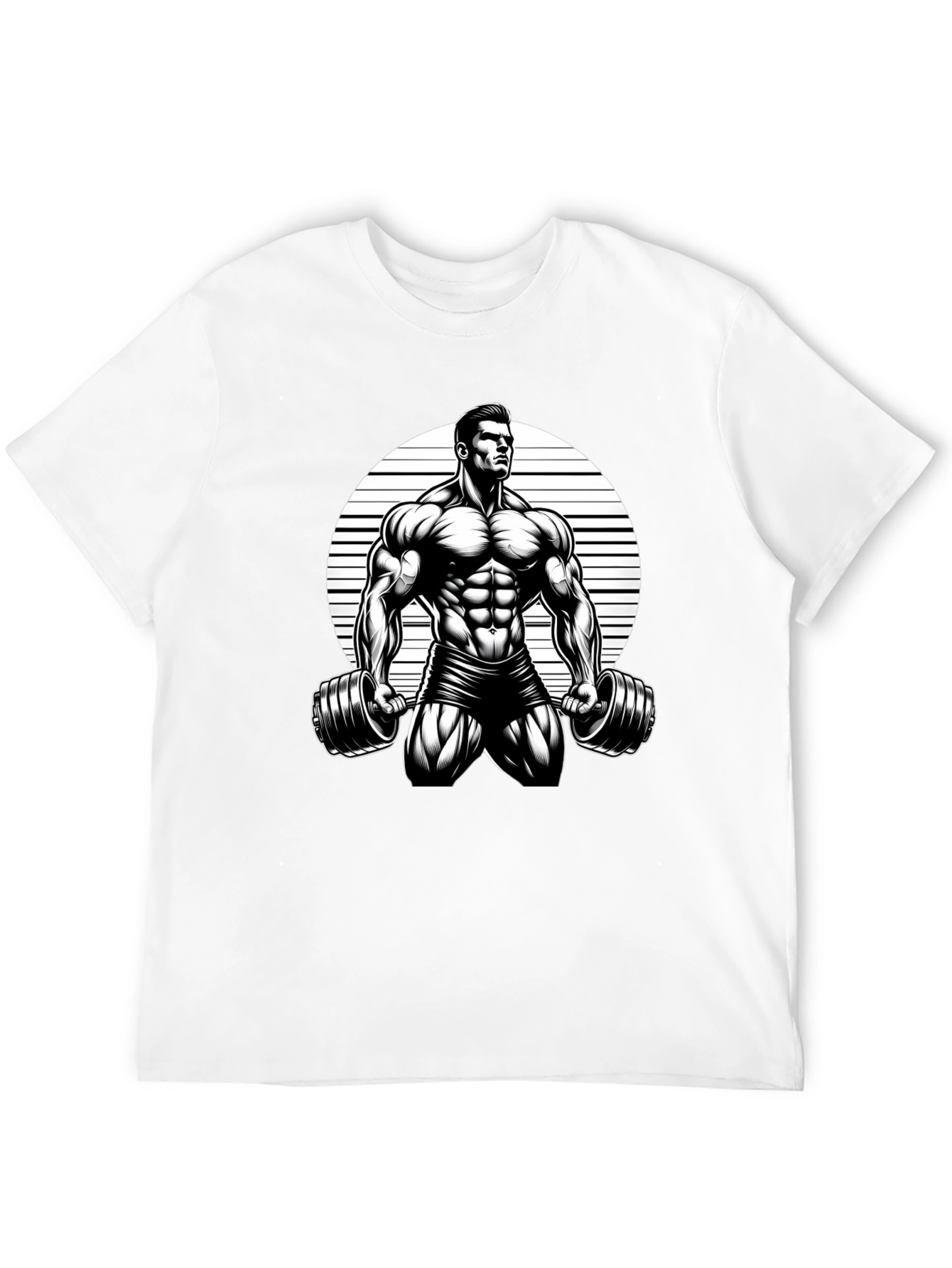 Muscle Man Graphic Black T-Shirt