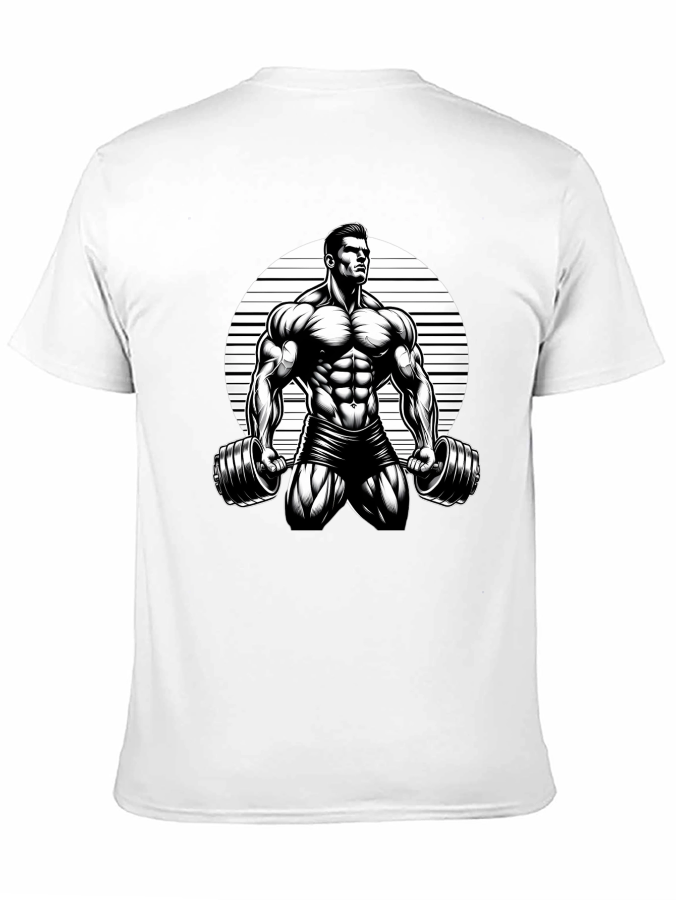 Muscle Man Graphic Black T-Shirt