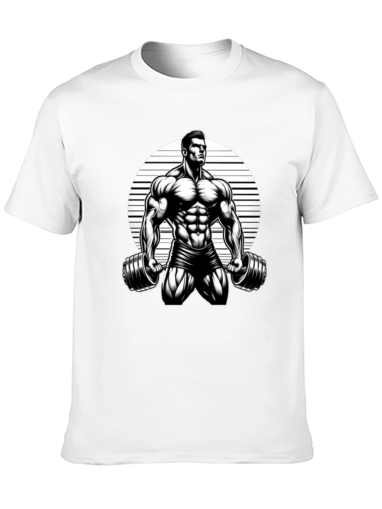 Muscle Man Graphic Black T-Shirt