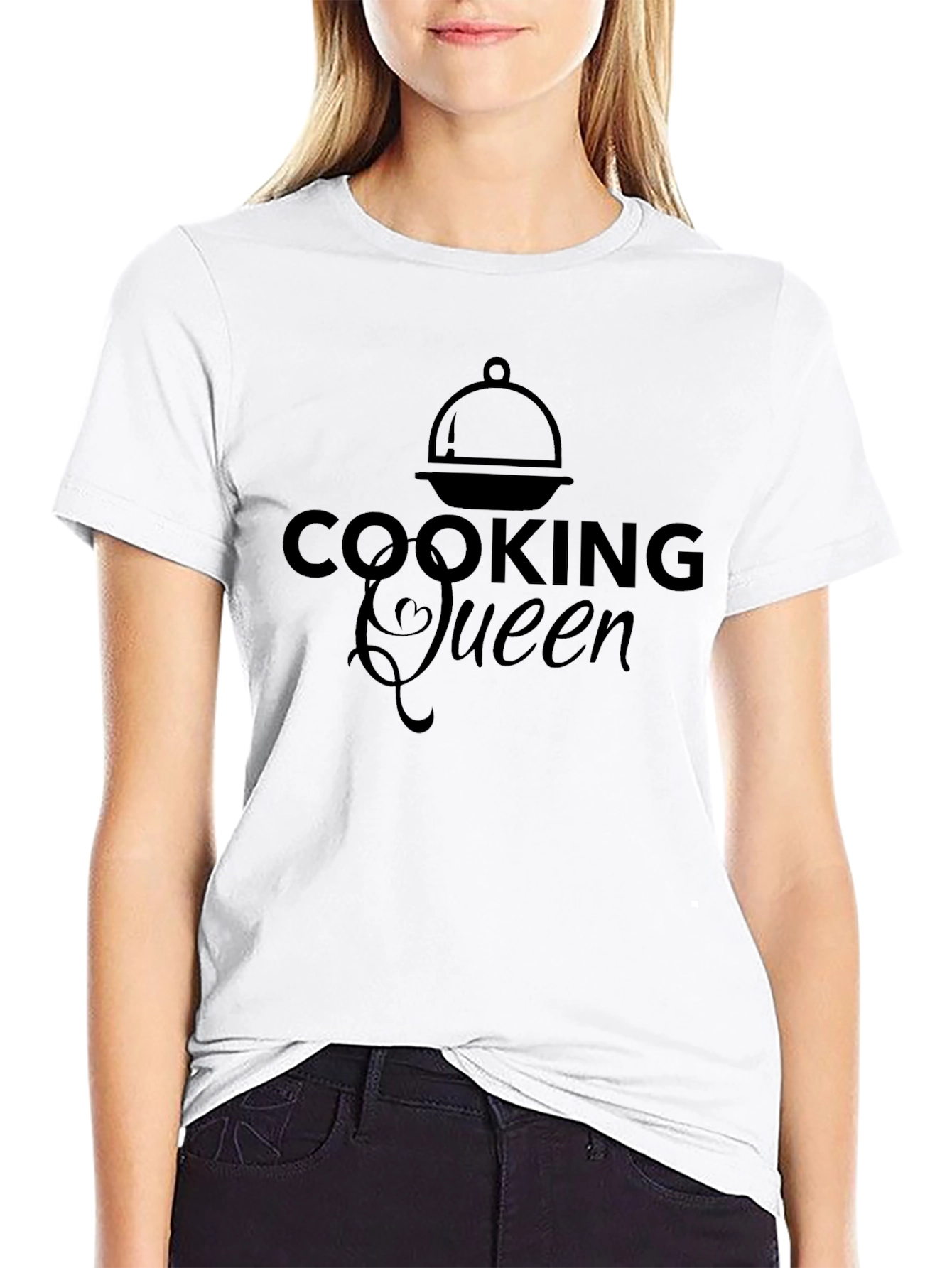 Cooking Queen Graphic T-Shirt - Black