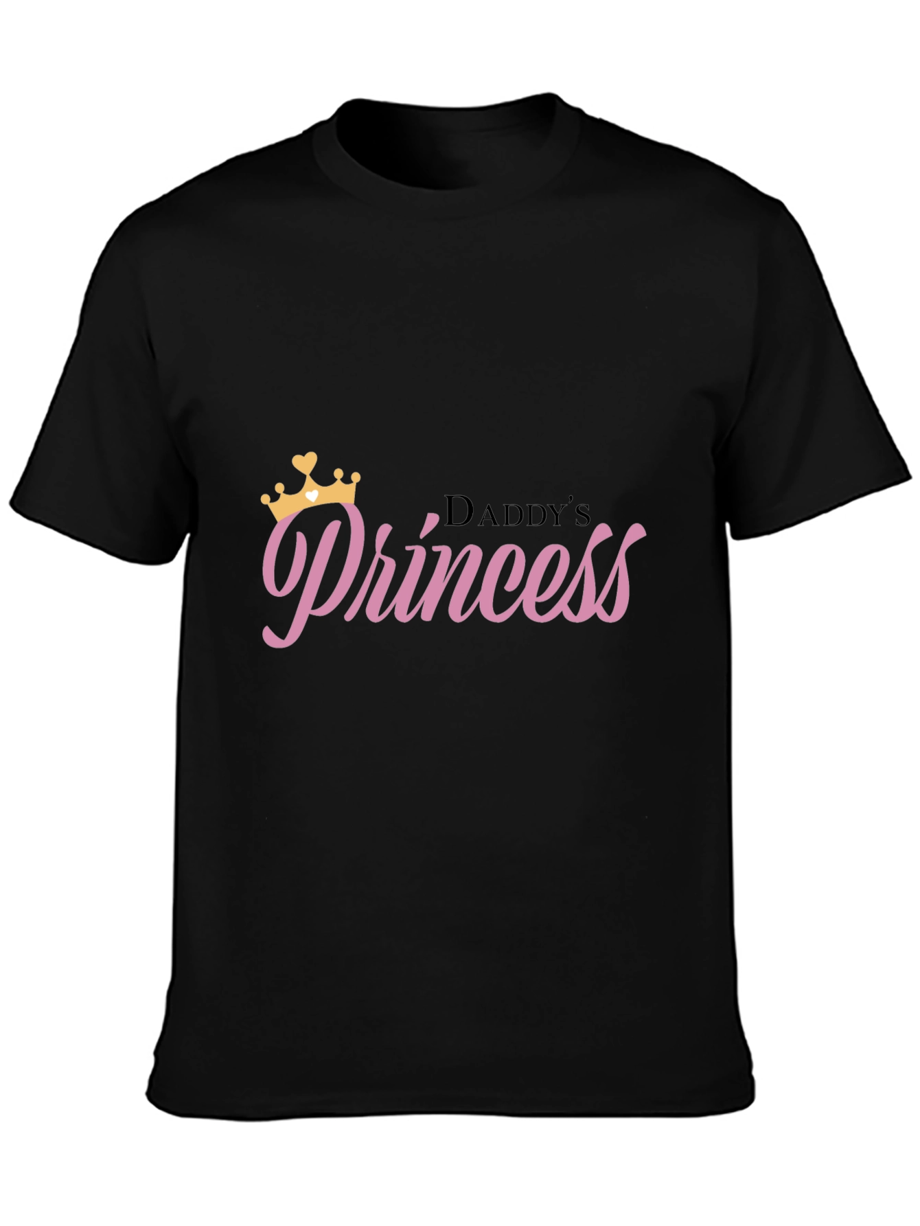 Daddys Princess Black T-Shirt
