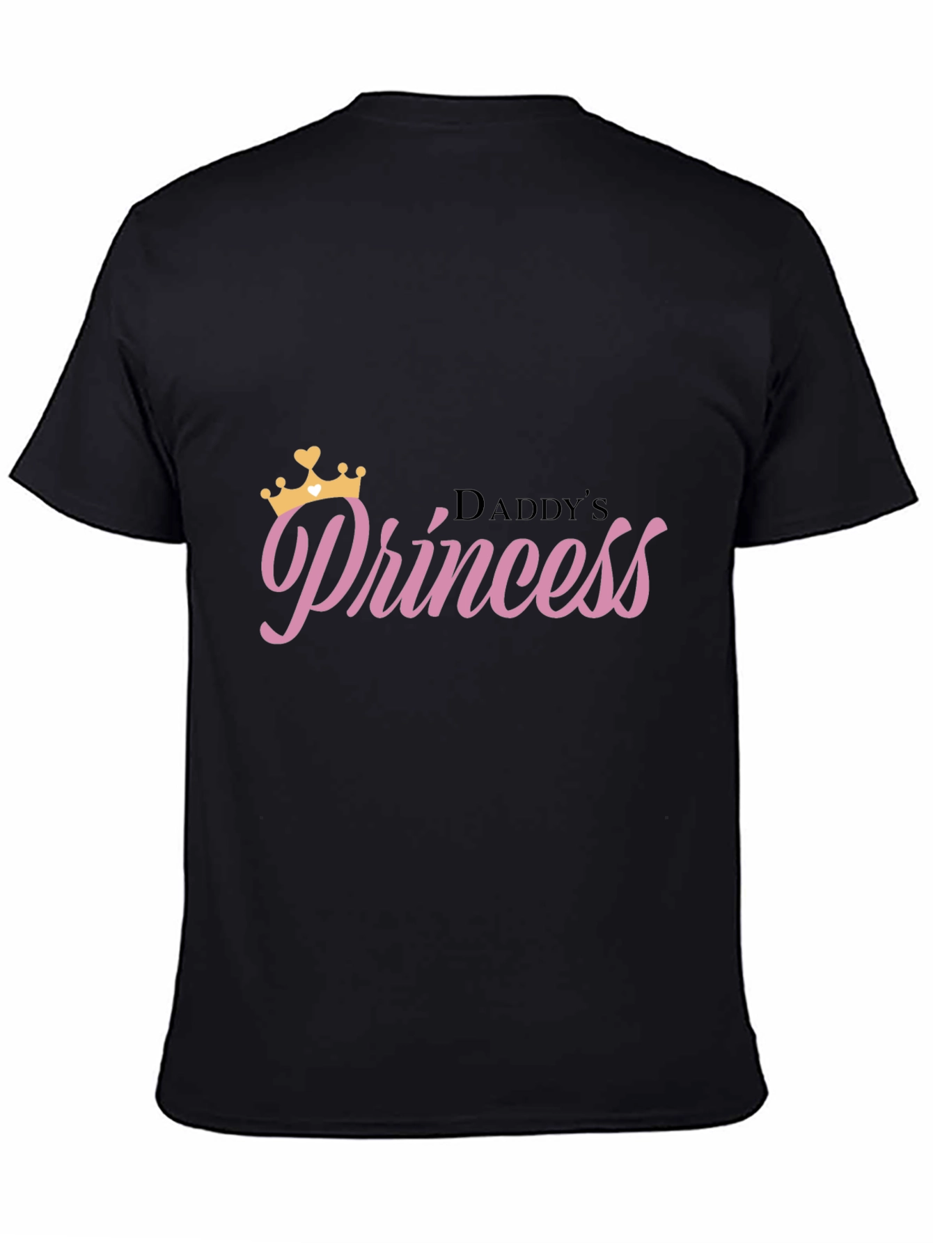Daddys Princess Black T-Shirt