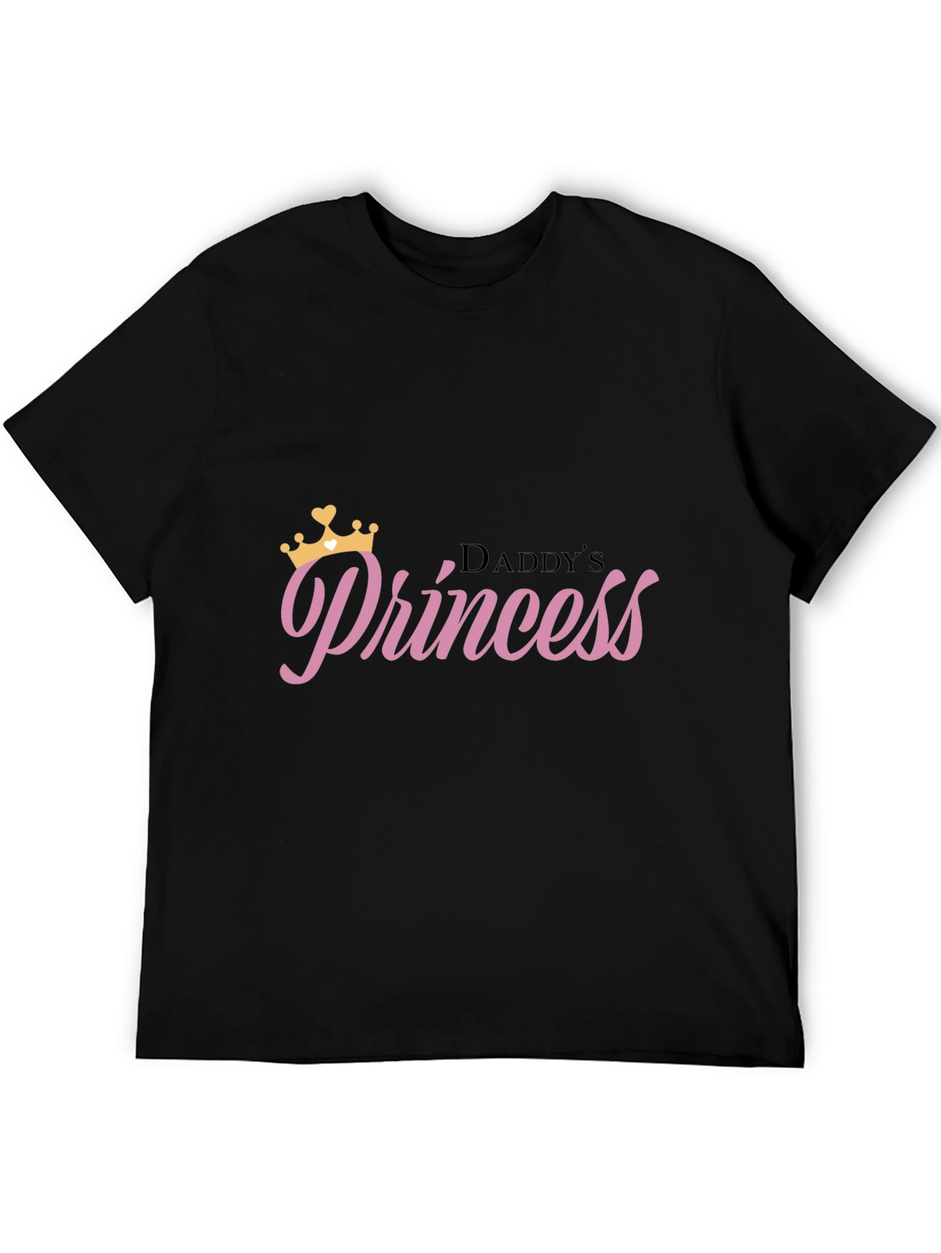 Daddys Princess Black T-Shirt