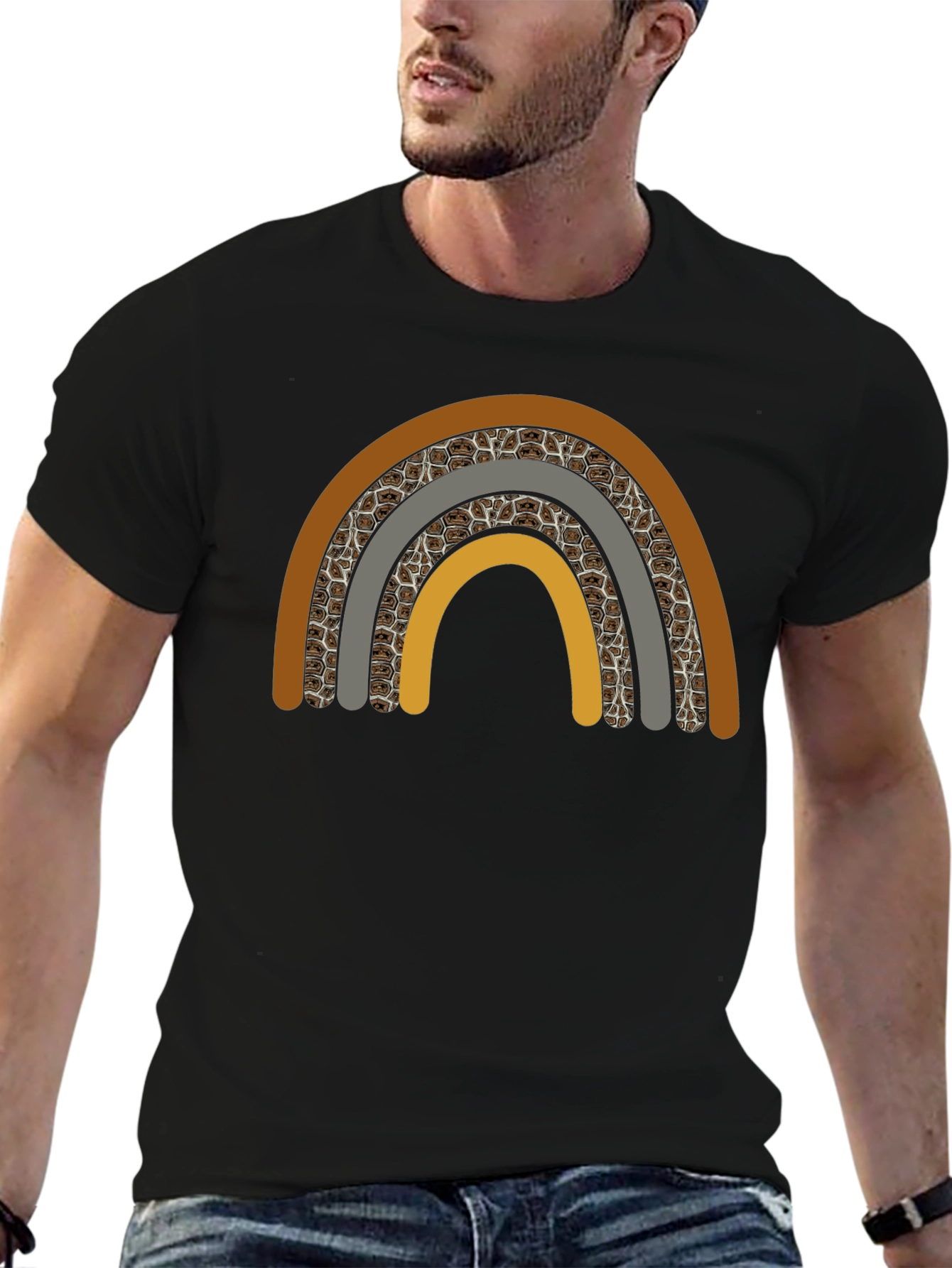 Boho Rainbow Graphic Tee - Stylish Comfort