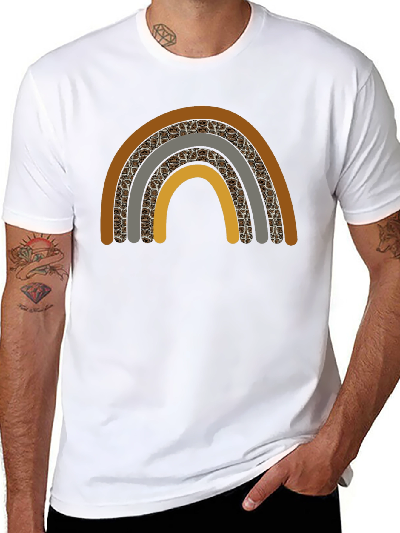 Boho Rainbow Graphic Tee - Stylish Comfort