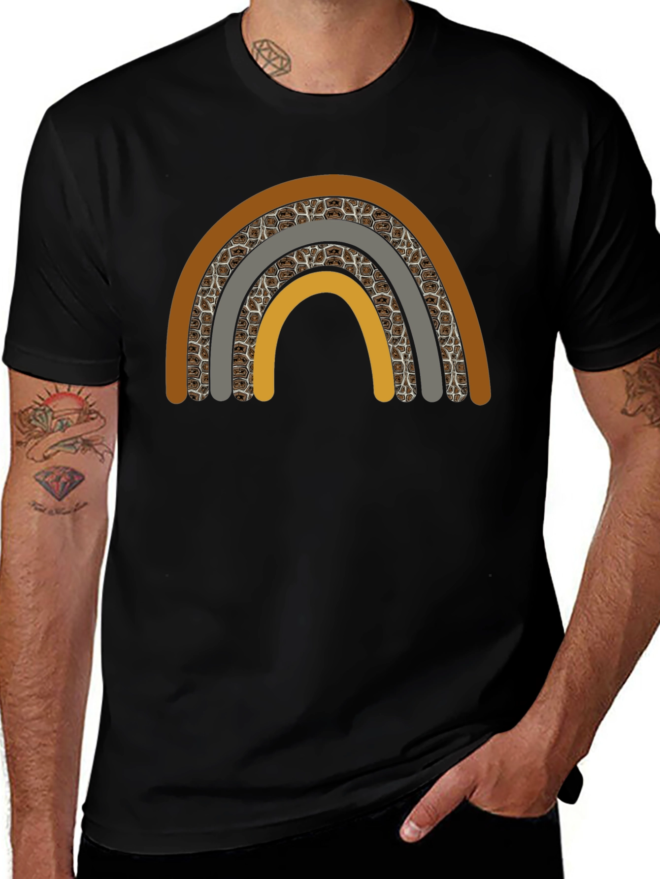 Boho Rainbow Graphic Tee - Stylish Comfort