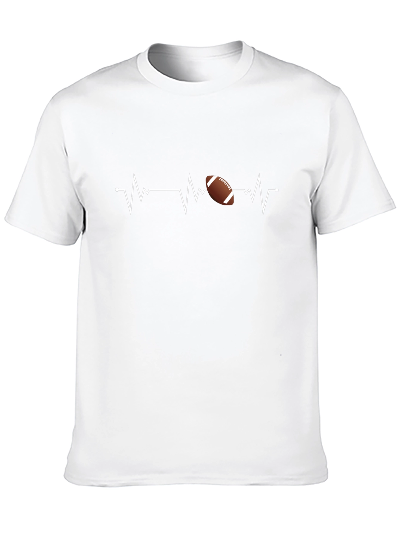 Football Heartbeat Graphic T-Shirt
