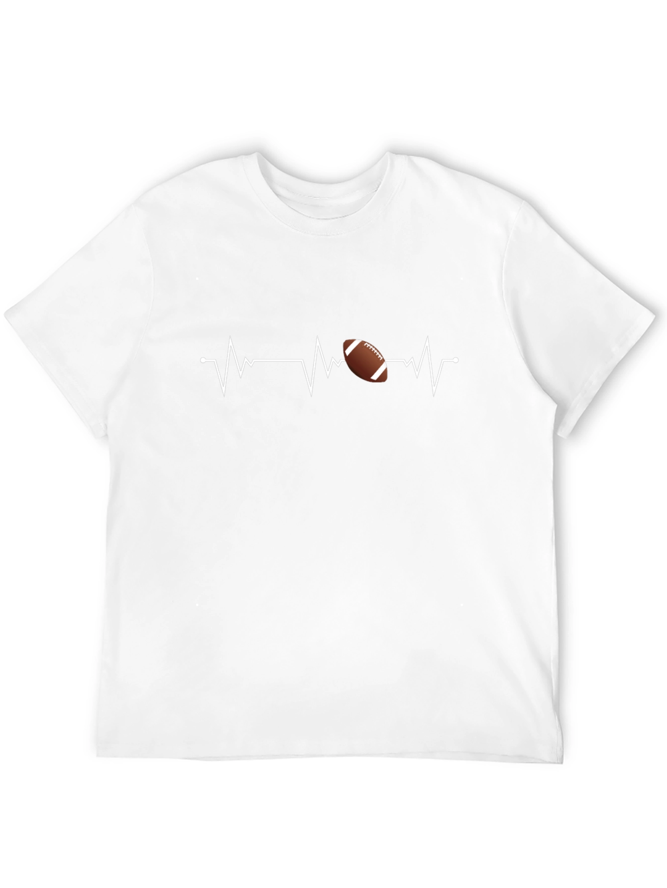 Football Heartbeat Graphic T-Shirt