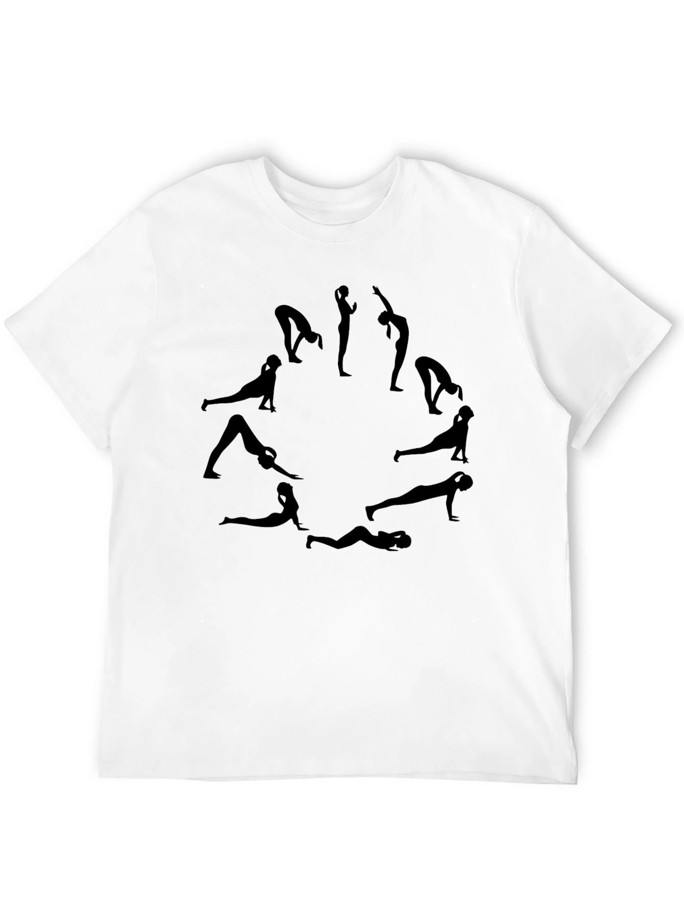 Yoga Pose Circle T-Shirt - Black Graphic Tee