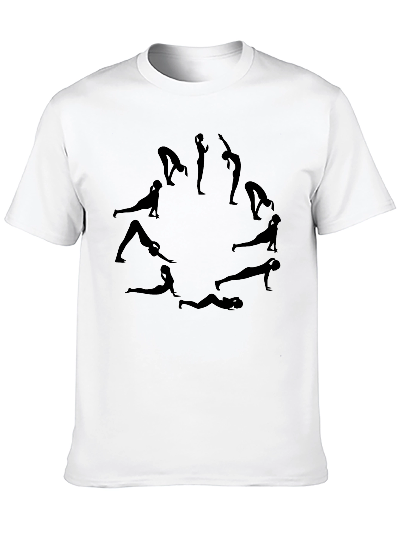 Yoga Pose Circle T-Shirt - Black Graphic Tee