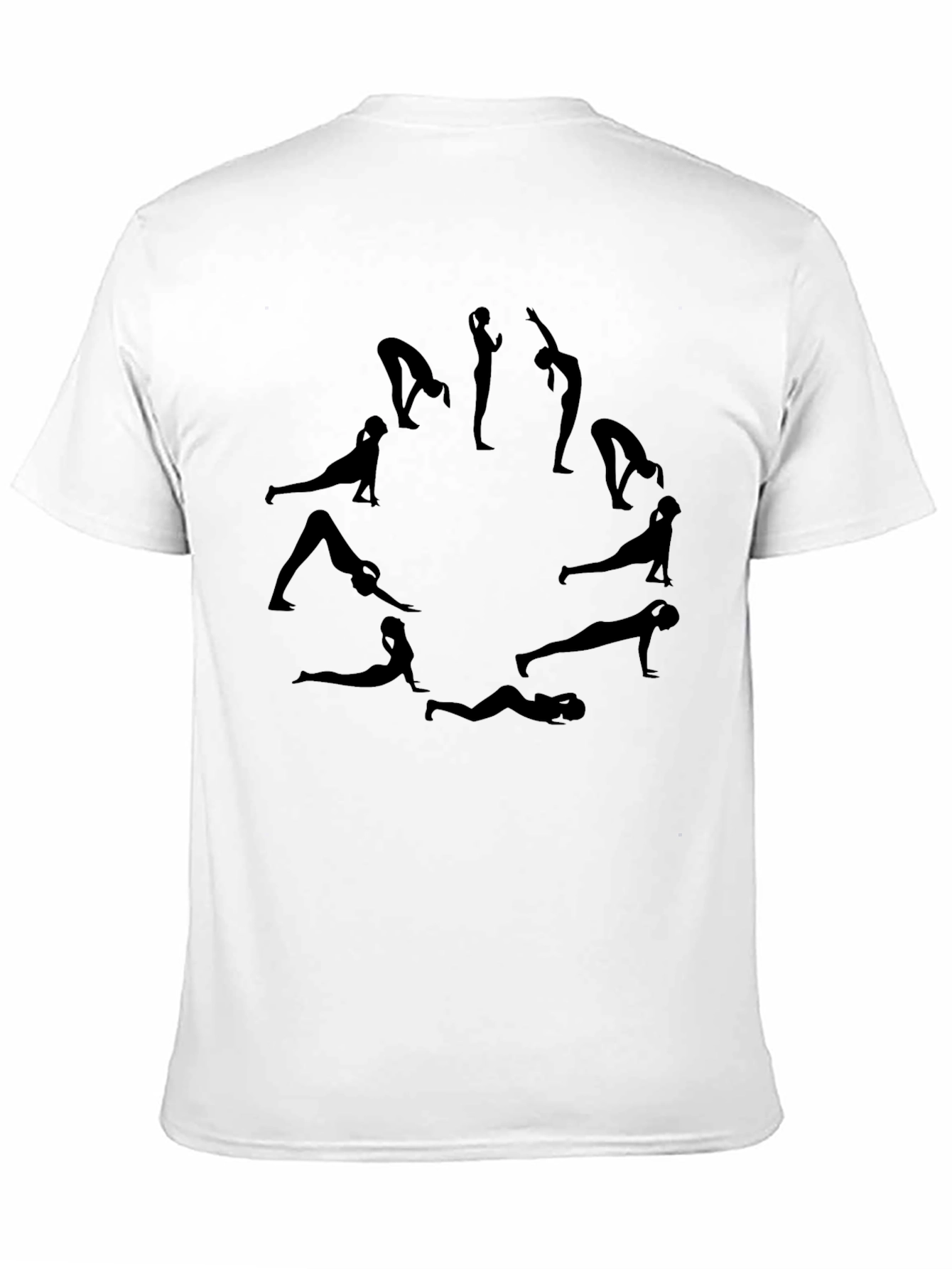 Yoga Pose Circle T-Shirt - Black Graphic Tee