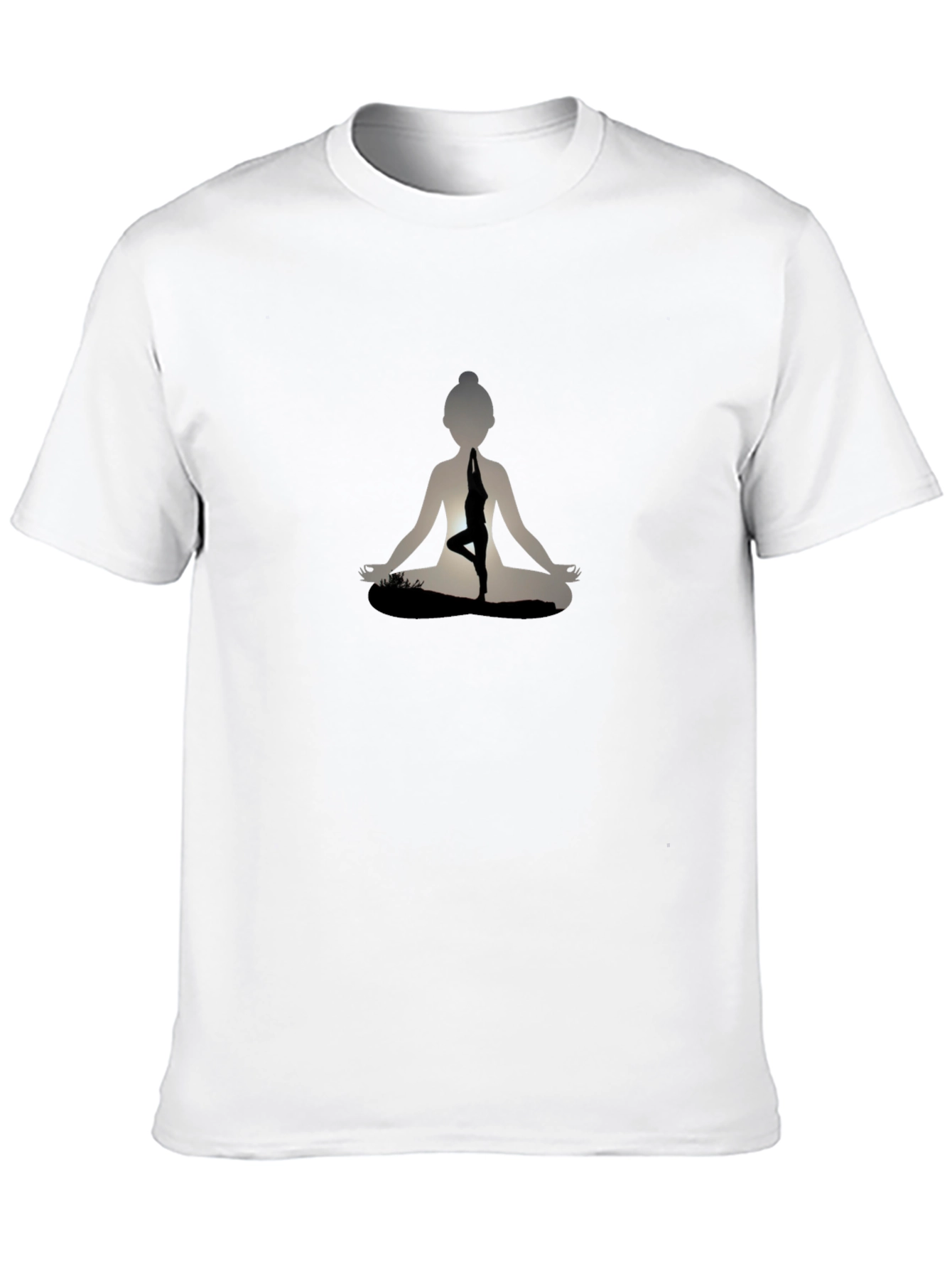 Yoga Silhouette Graphic Black T-Shirt
