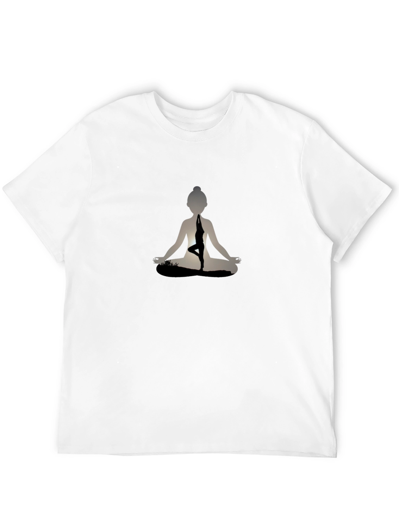 Yoga Silhouette Graphic Black T-Shirt