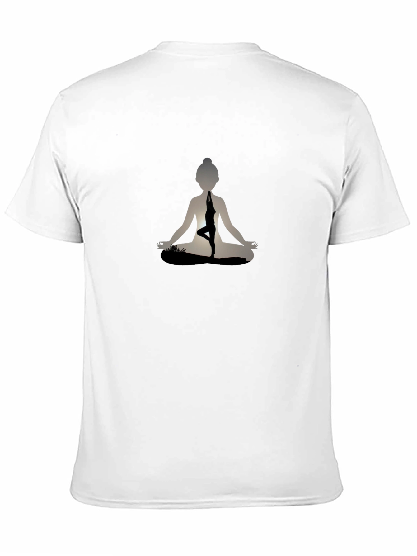Yoga Silhouette Graphic Black T-Shirt