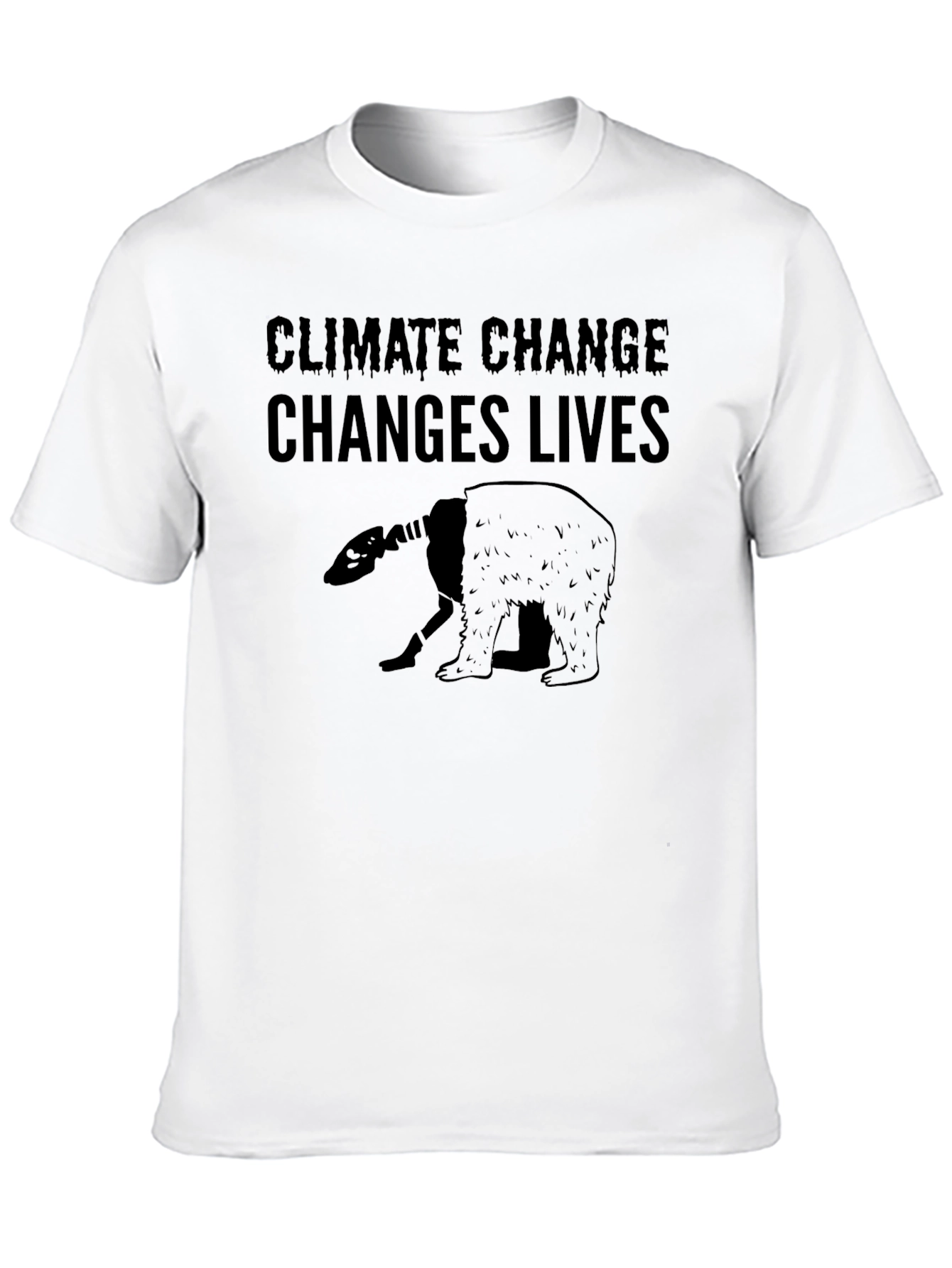 Climate Change Awareness T-Shirt - Black Graphic Tee
