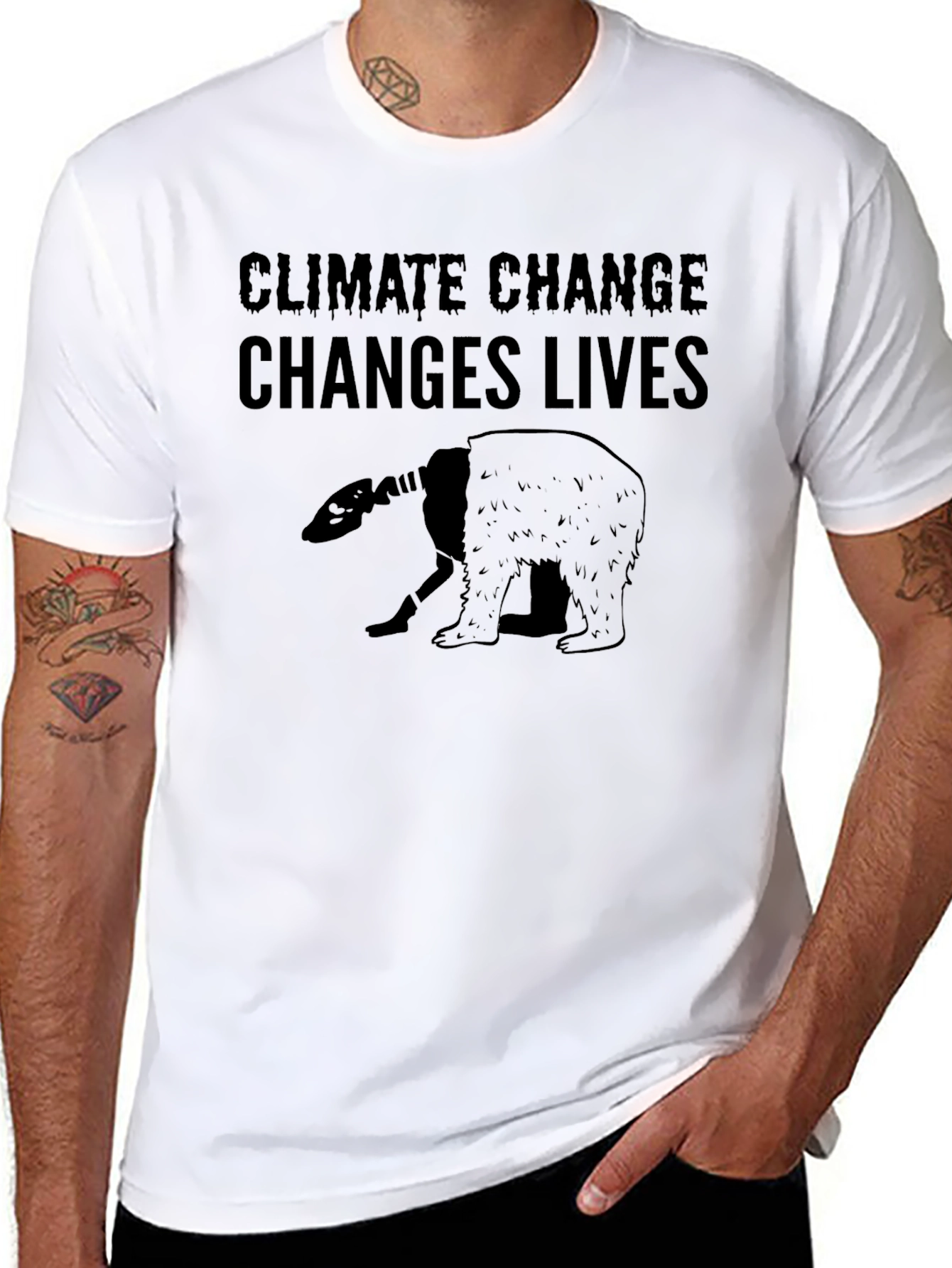 Climate Change Awareness T-Shirt - Black Graphic Tee