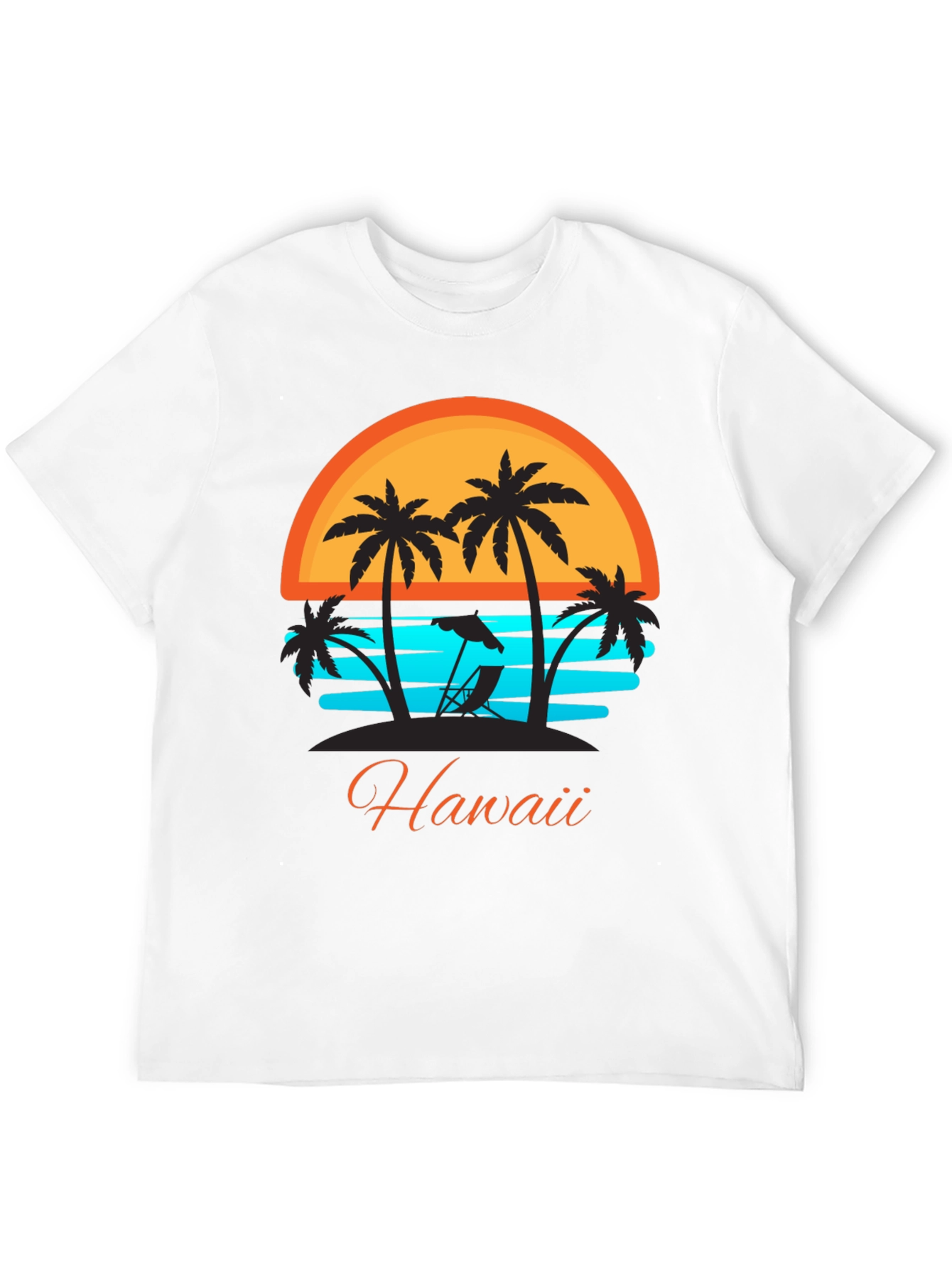 Hawaii Sunset Palm Tree T-Shirt - Vacation Ready