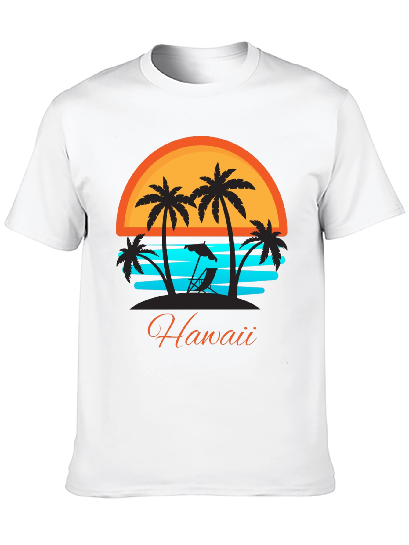 Hawaii Sunset Palm Tree T-Shirt - Vacation Ready