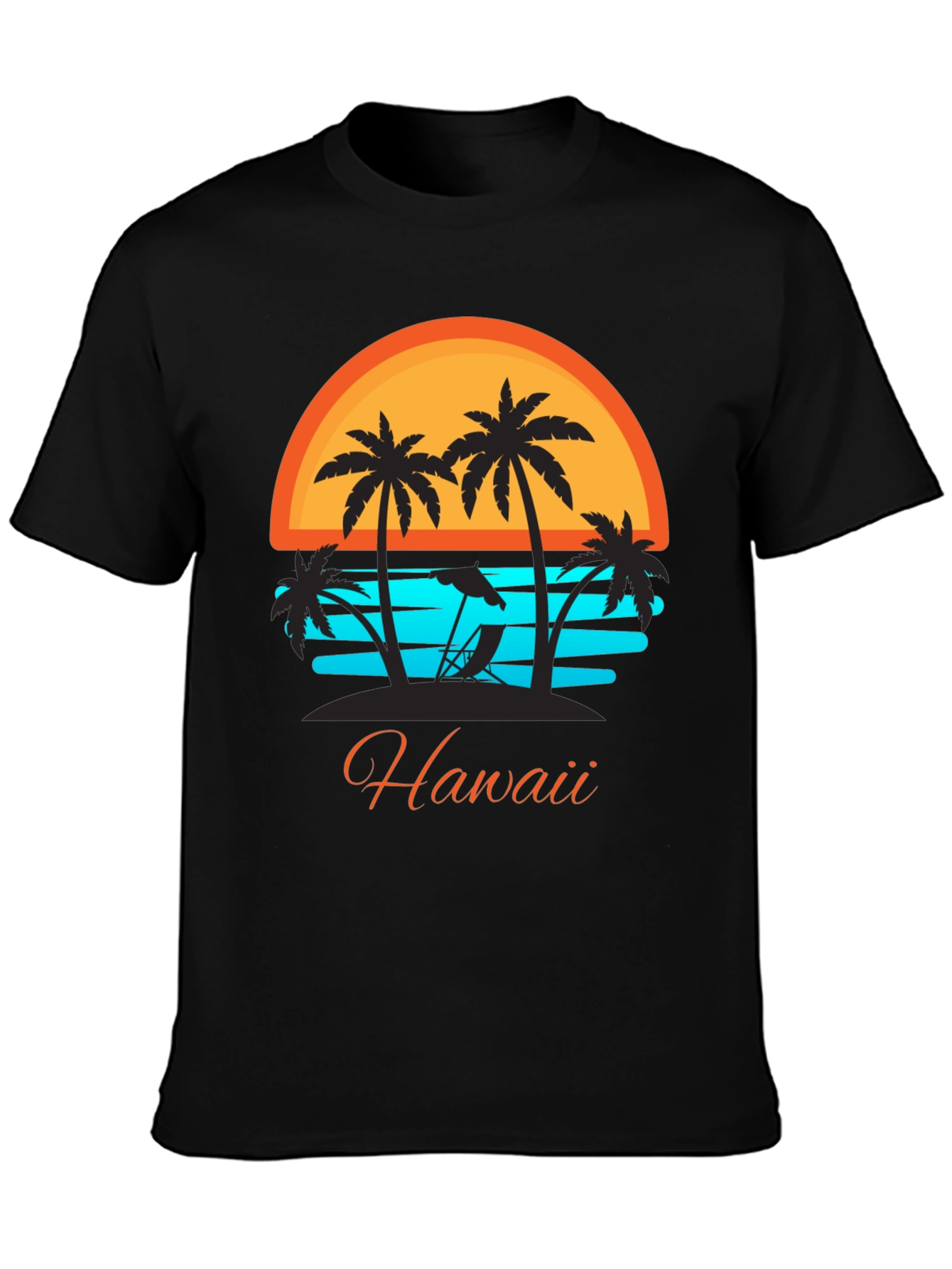 Hawaii Sunset Palm Tree T-Shirt - Vacation Ready