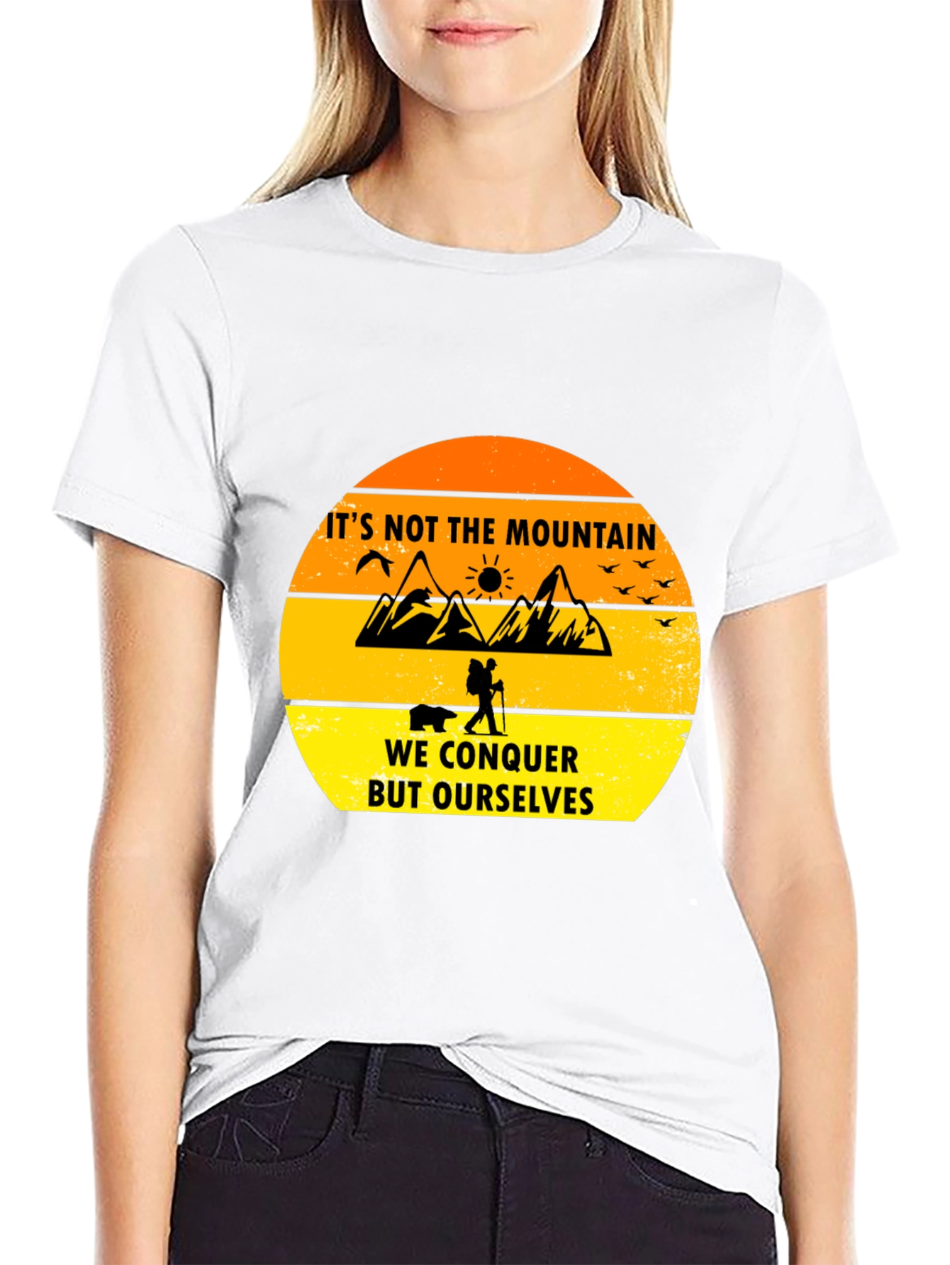 Motivational Hiking T-Shirt - Conquer Yourself