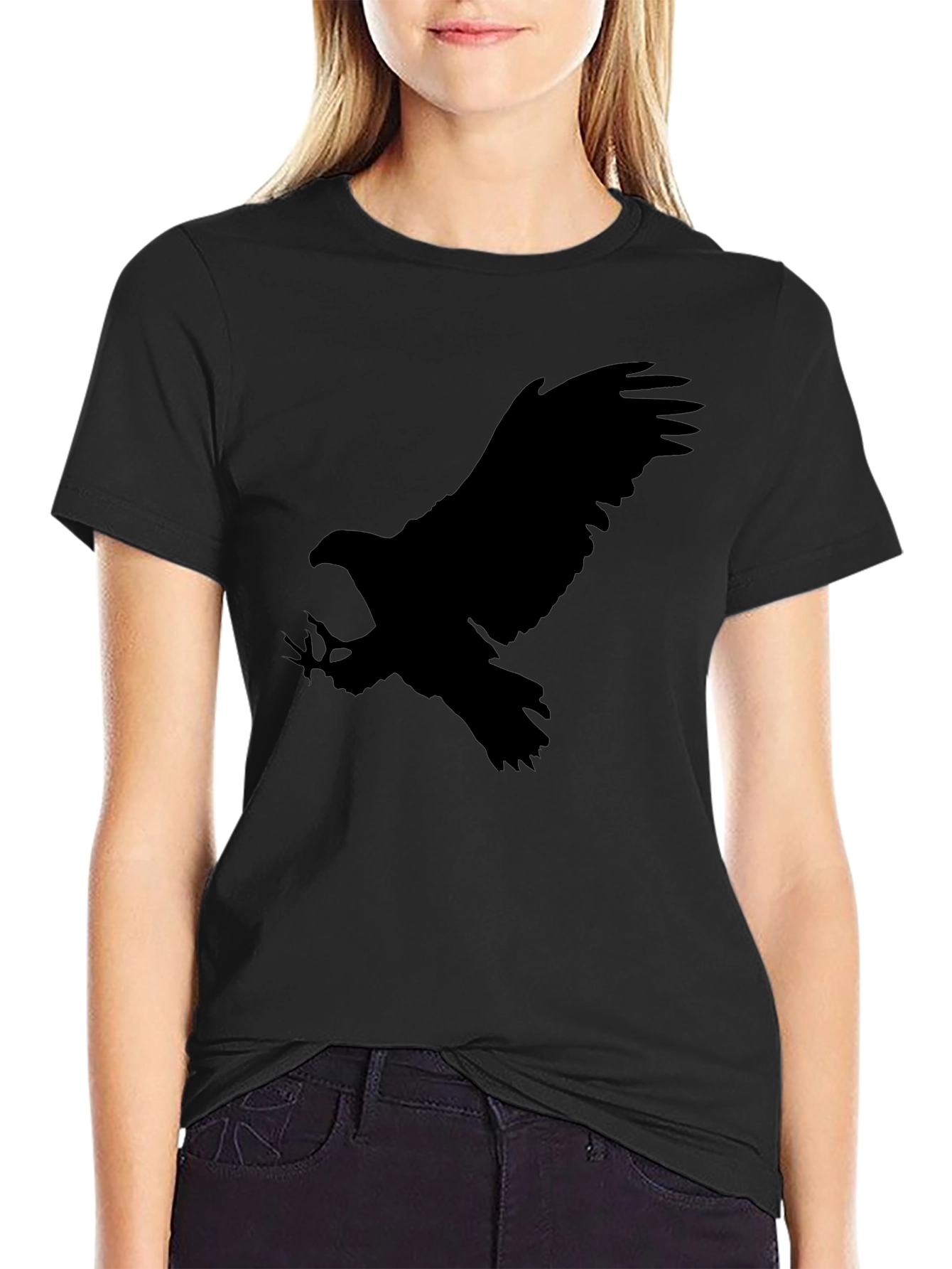 Eagle Silhouette Black Graphic Tee