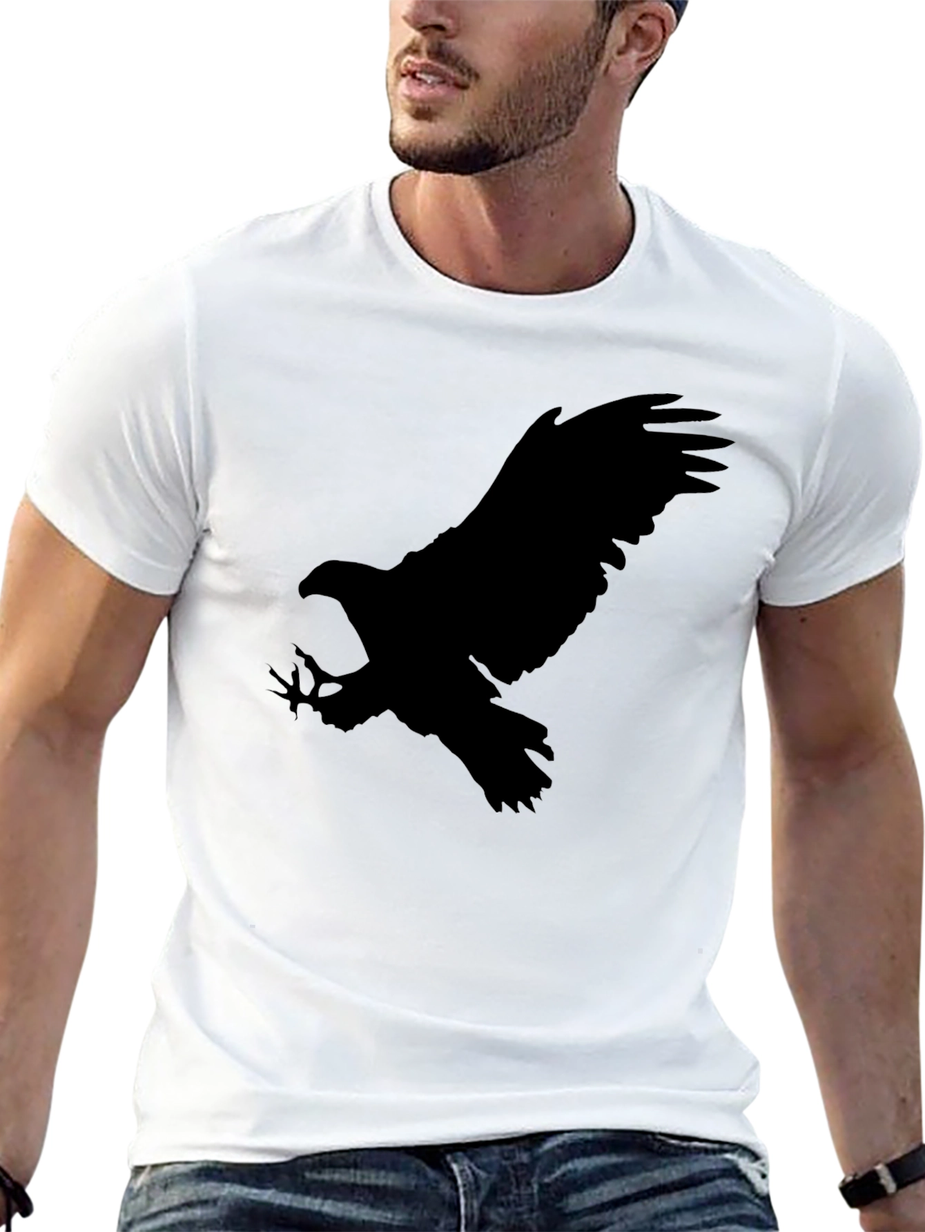 Eagle Silhouette Black Graphic Tee