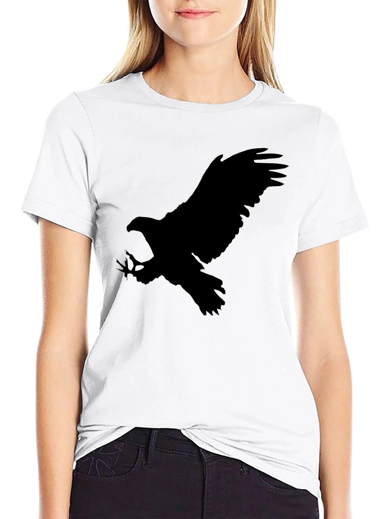 Eagle Silhouette Black Graphic Tee