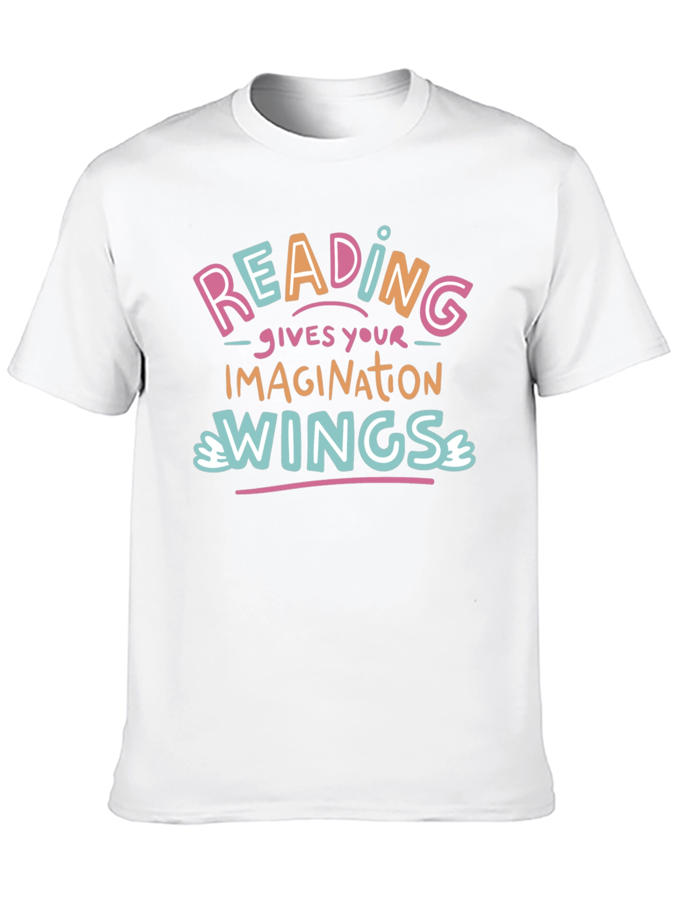 Reading Gives Imagination Wings Black T-Shirt