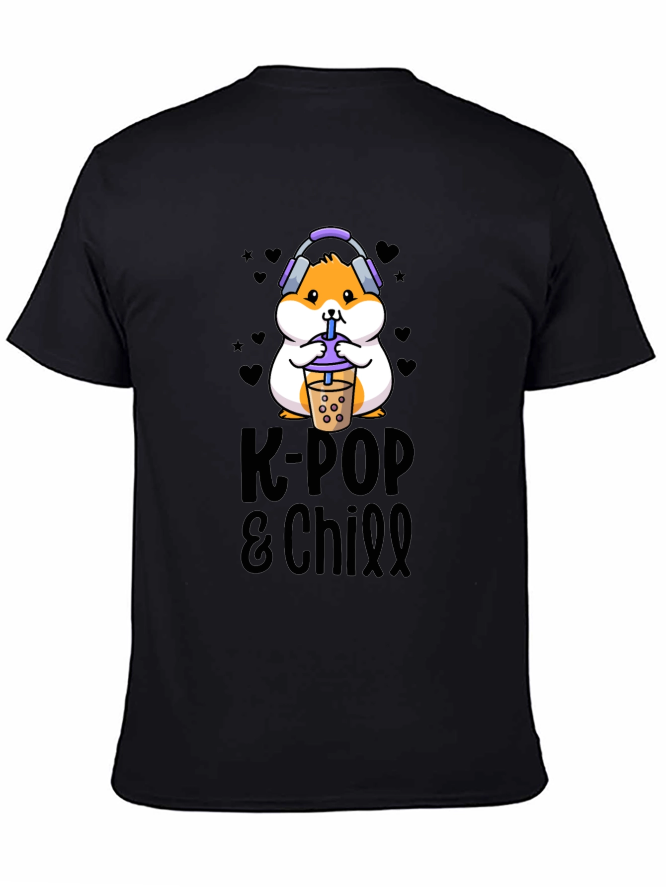 K-Pop & Chill T-Shirt with Hamster Graphic