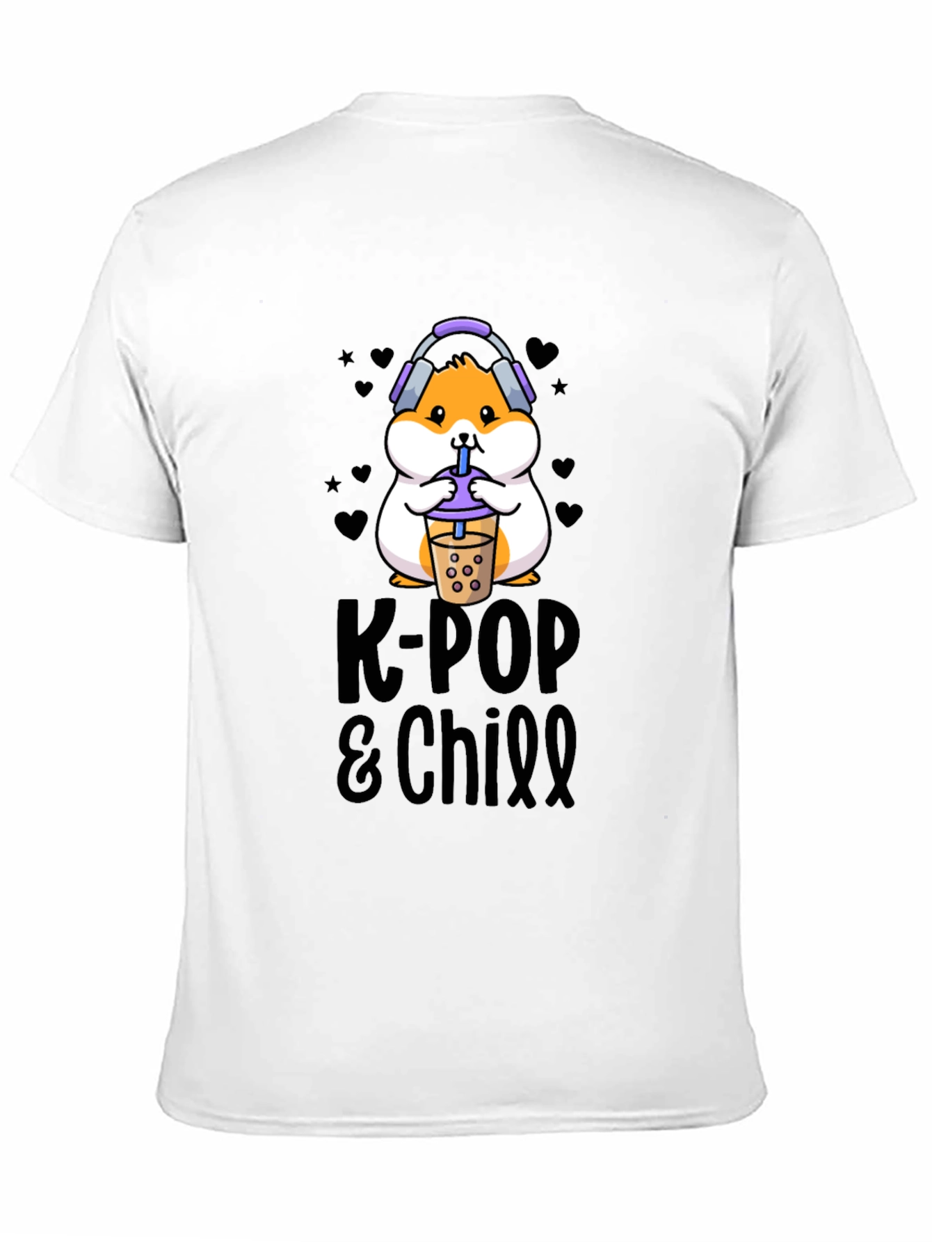K-Pop & Chill T-Shirt with Hamster Graphic