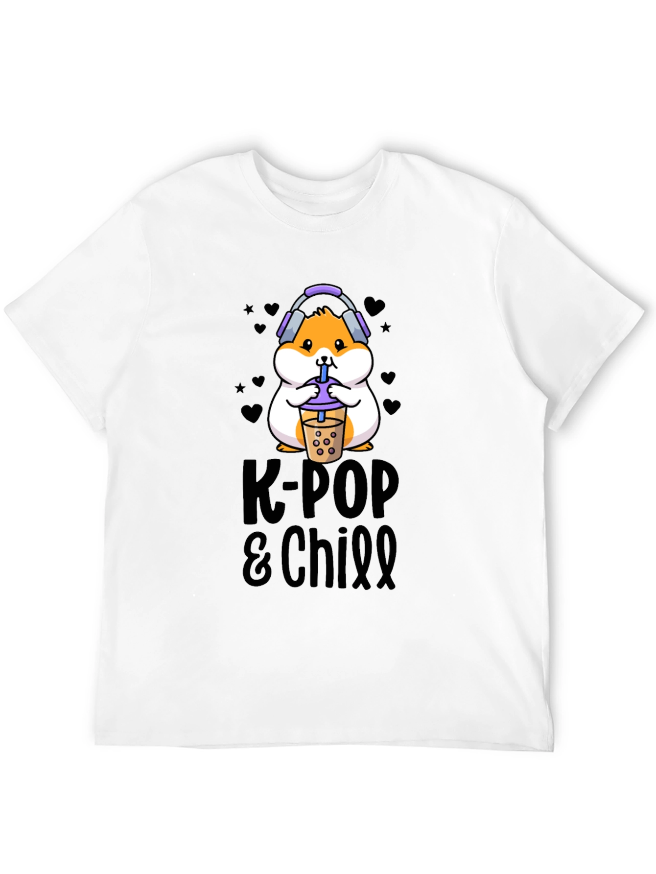 K-Pop & Chill T-Shirt with Hamster Graphic