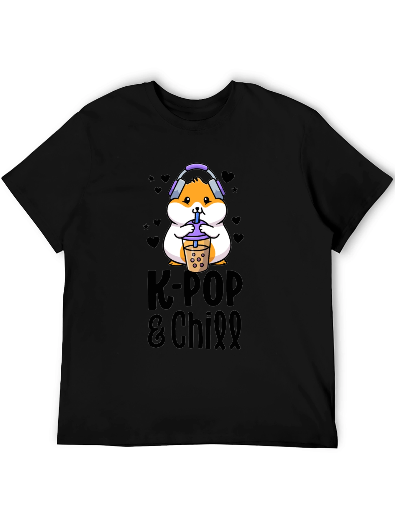 K-Pop & Chill T-Shirt with Hamster Graphic