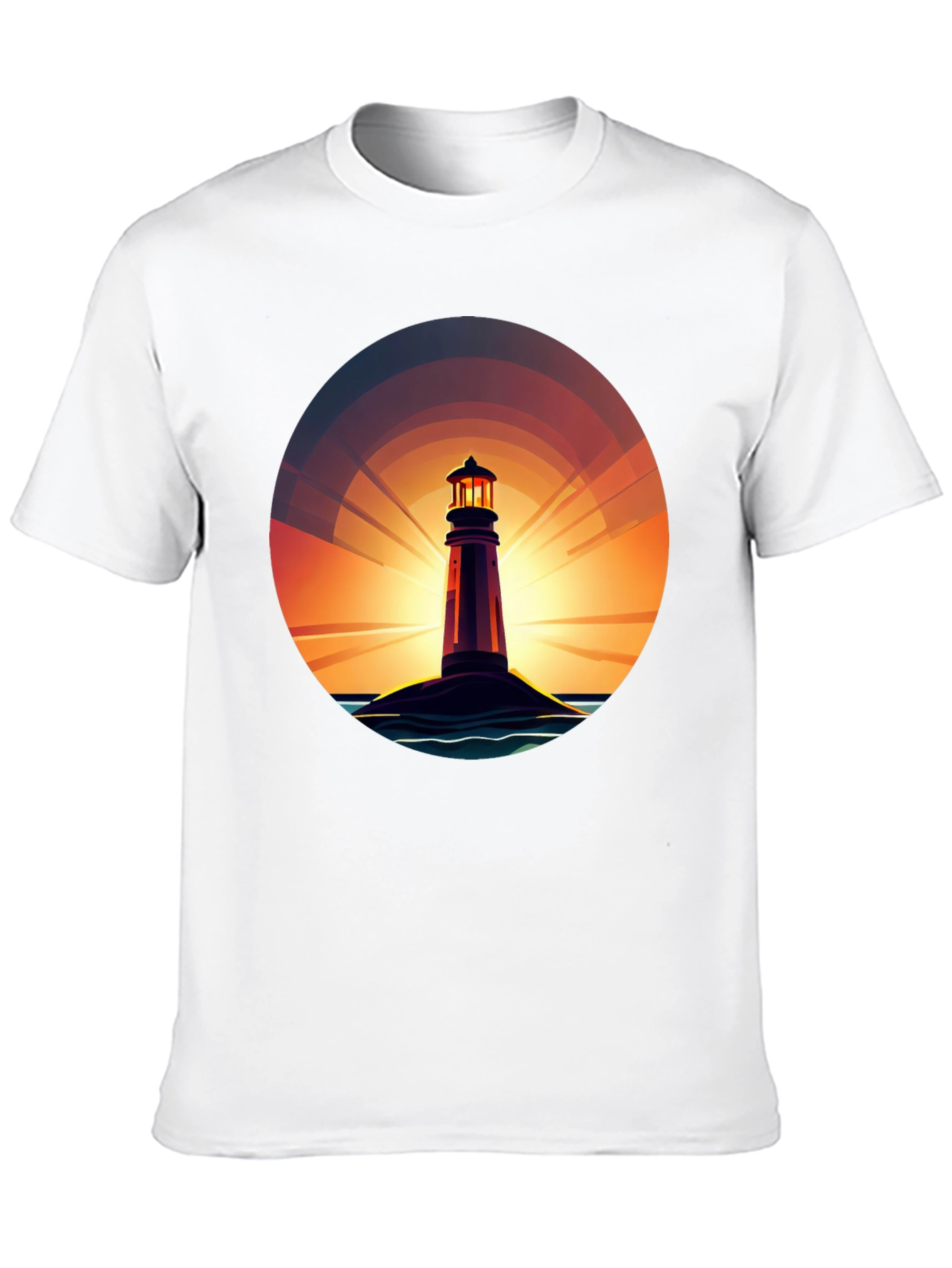 Lighthouse Sunset Graphic Tee